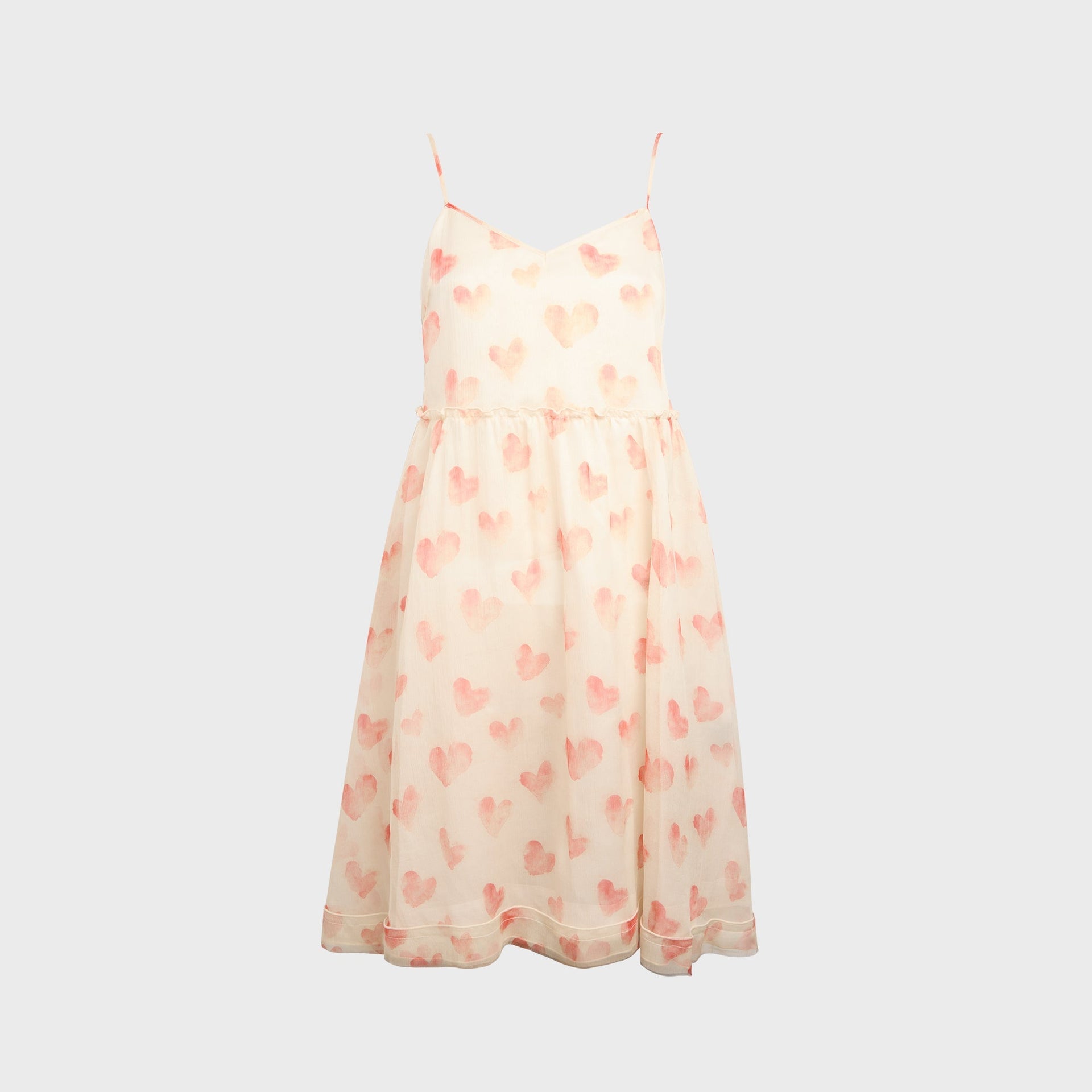 R13 Strappy Slip Dress - Red Hearts