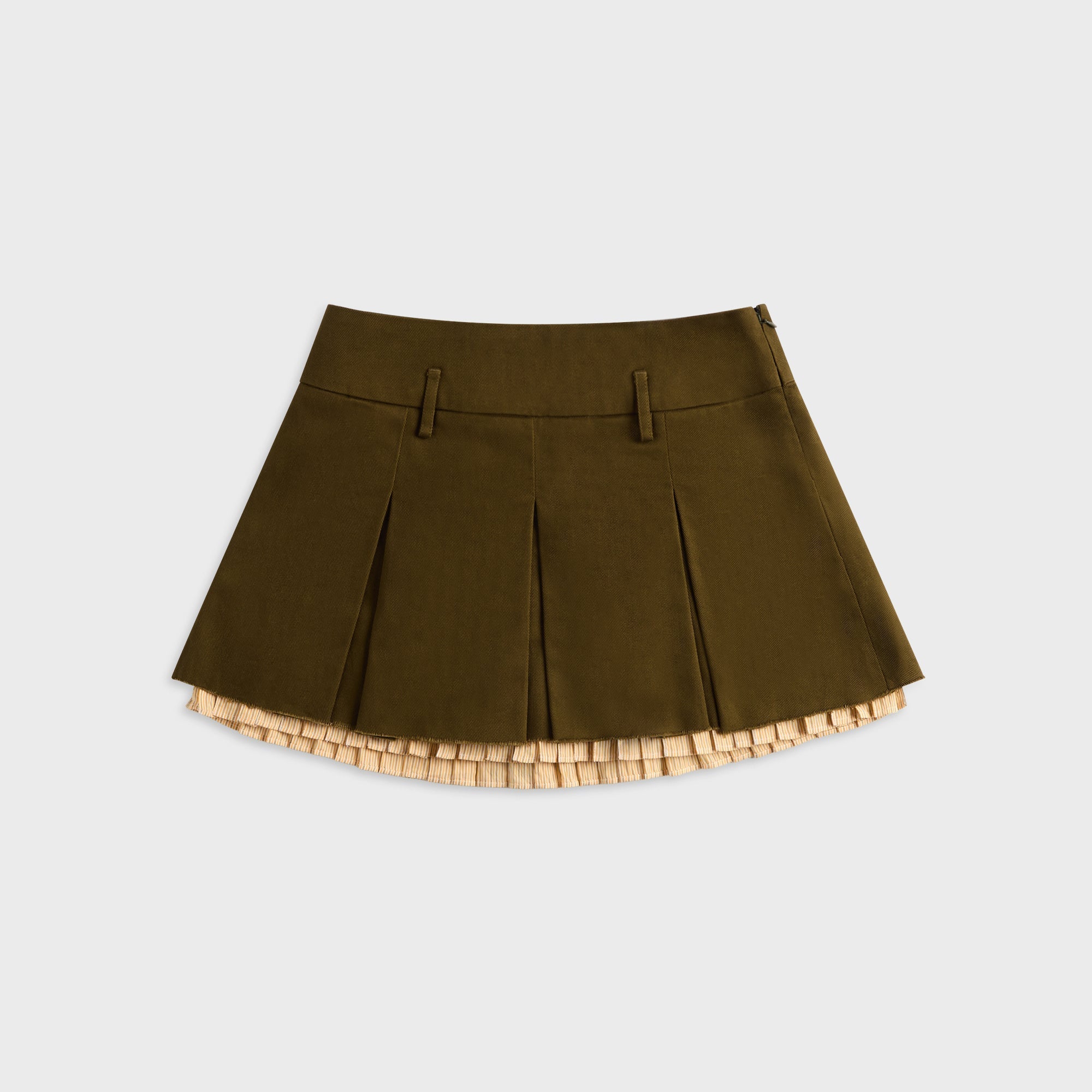R13 Pleated Mini Skirt - Olive Green – Kith
