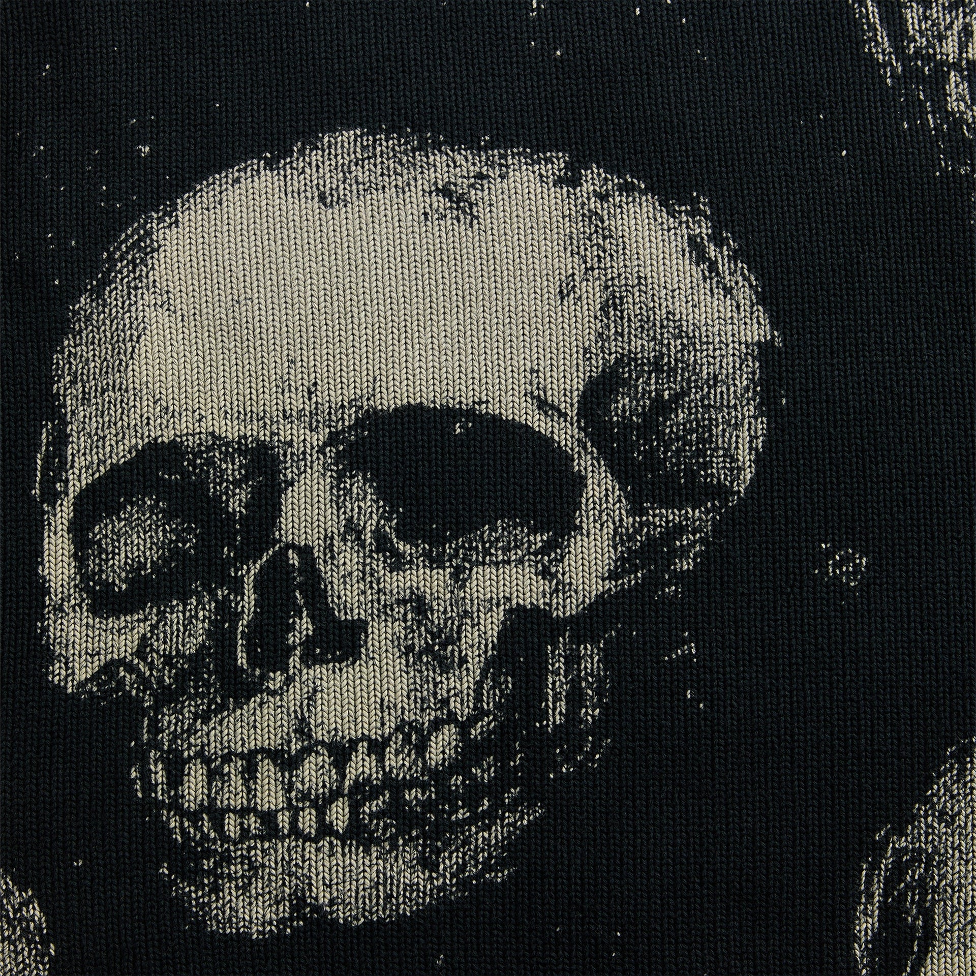 R13 Printed Boyfriend Sweater - Skulls On Black