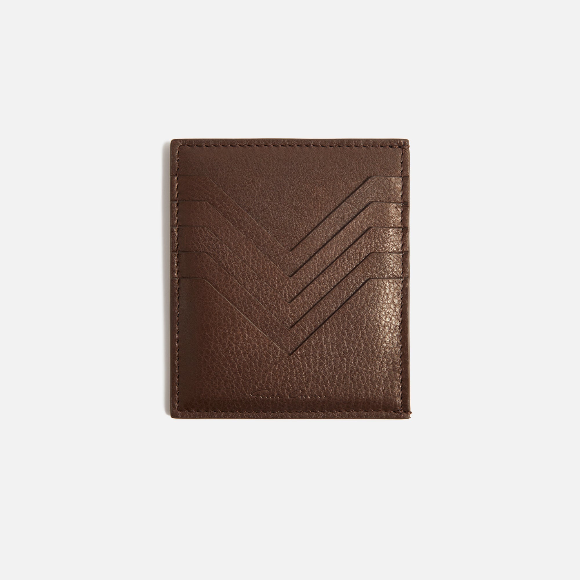 Rick Owens Porta Carte Di Pitone -Square Card Holder - Brown – Kith