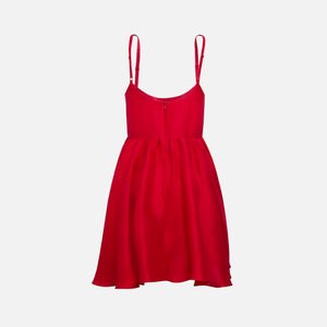 Azeeza Rachel Raw Silk Mini Dress - Ruby