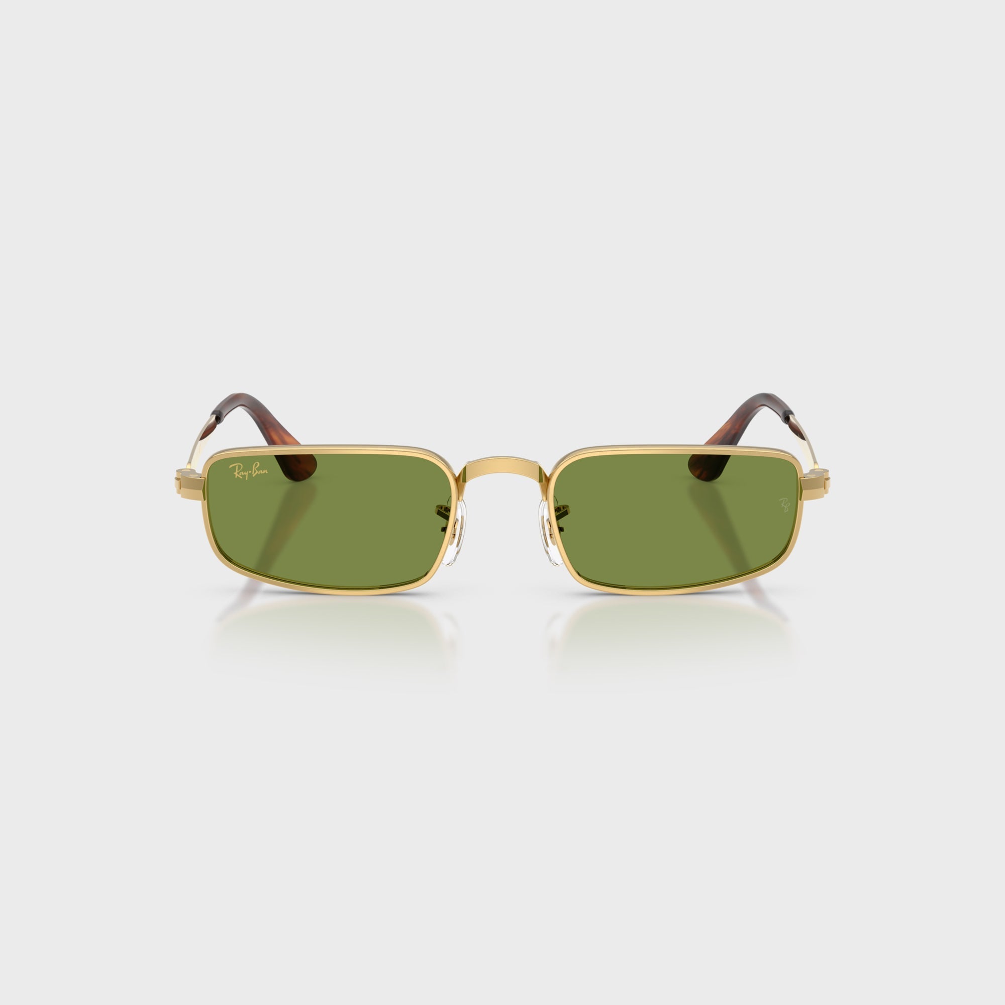 Ray Ban x A$AP ROCKY Bold Metal Sunglasses - Gold / Green – Kith