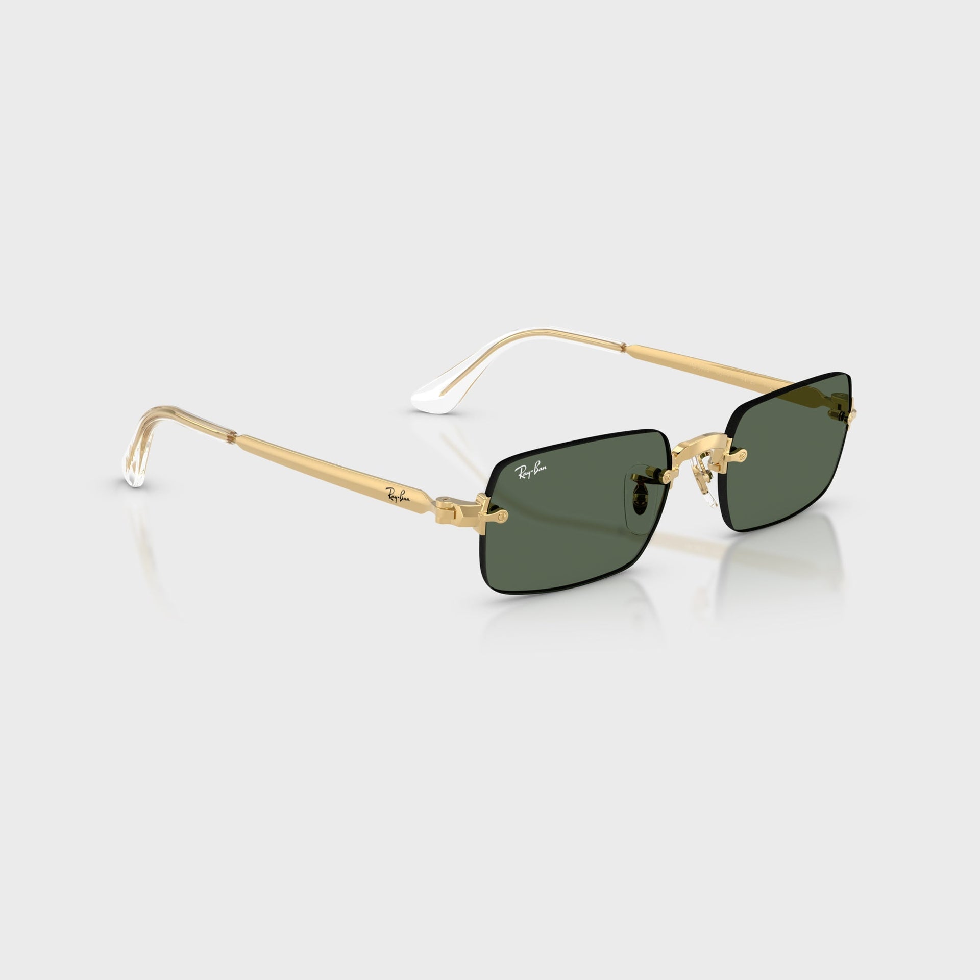 Ray Ban x A$AP ROCKY Rimless Sunglasses - Gold / Green