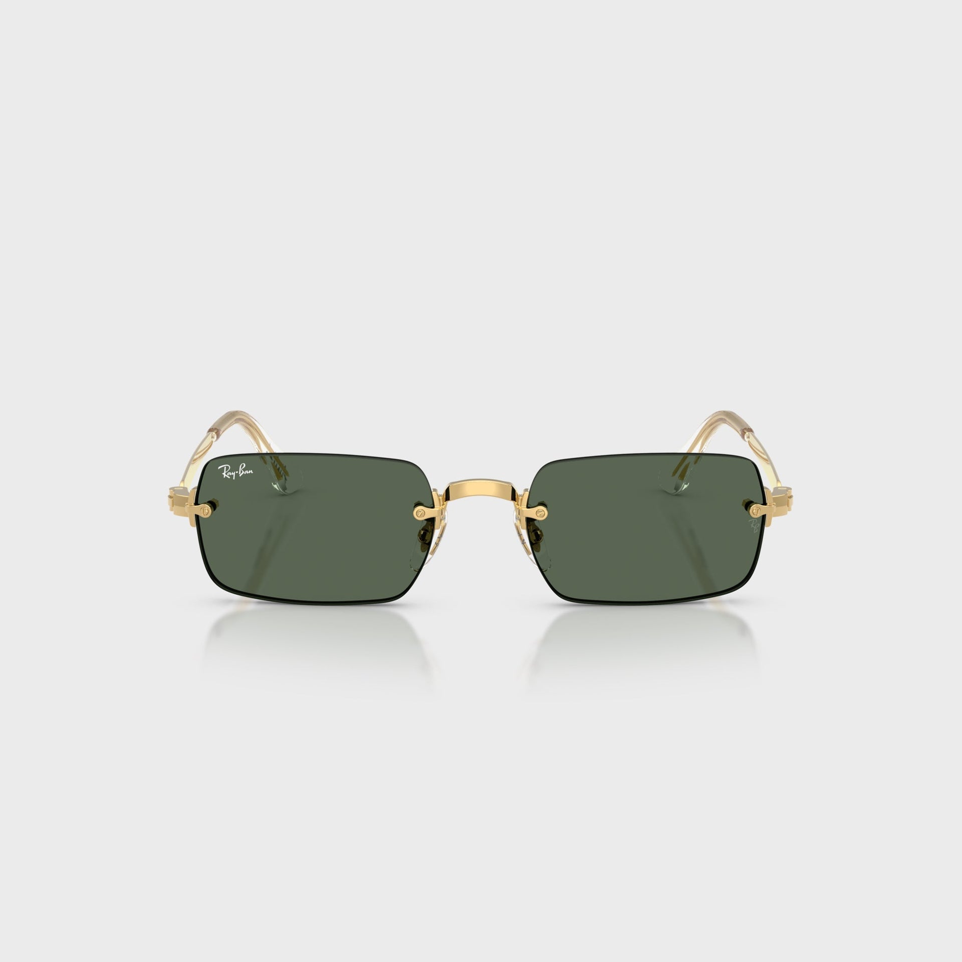 Ray Ban x A$AP ROCKY Rimless Sunglasses - Gold / Green