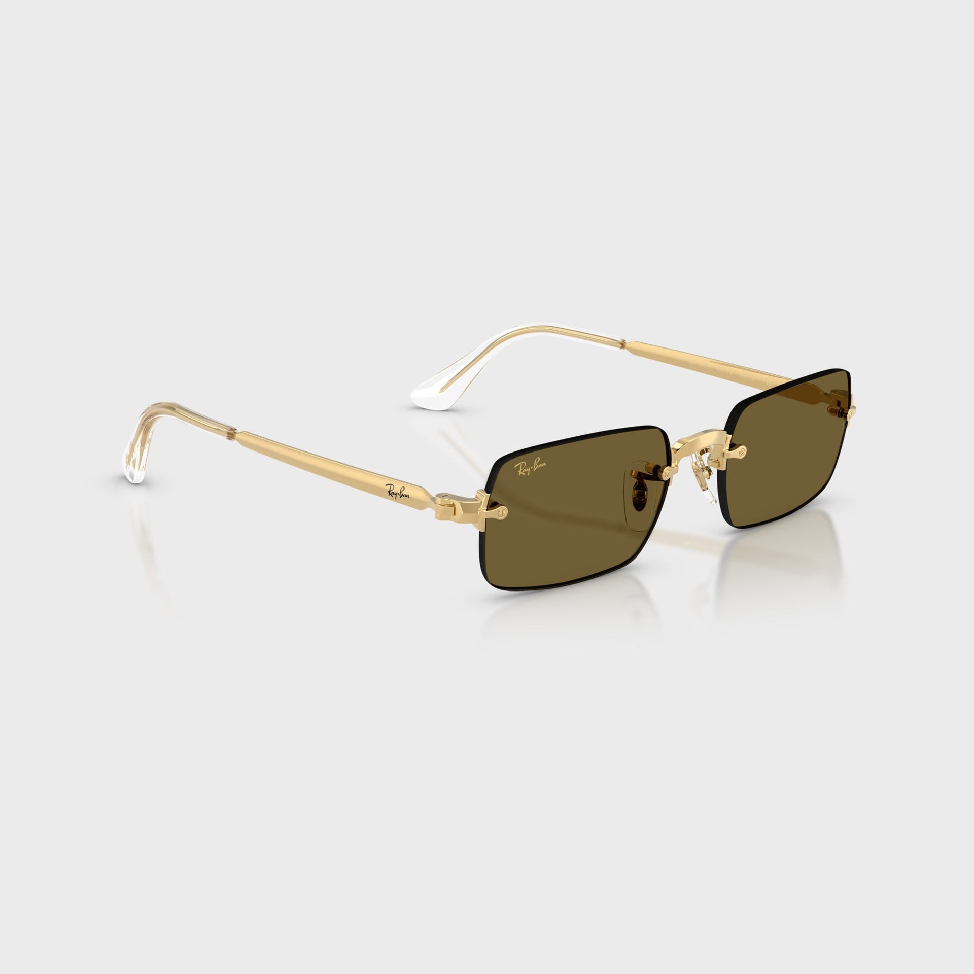 Ray Ban x A$AP ROCKY Rimless Sunglasses - Gold / Brown