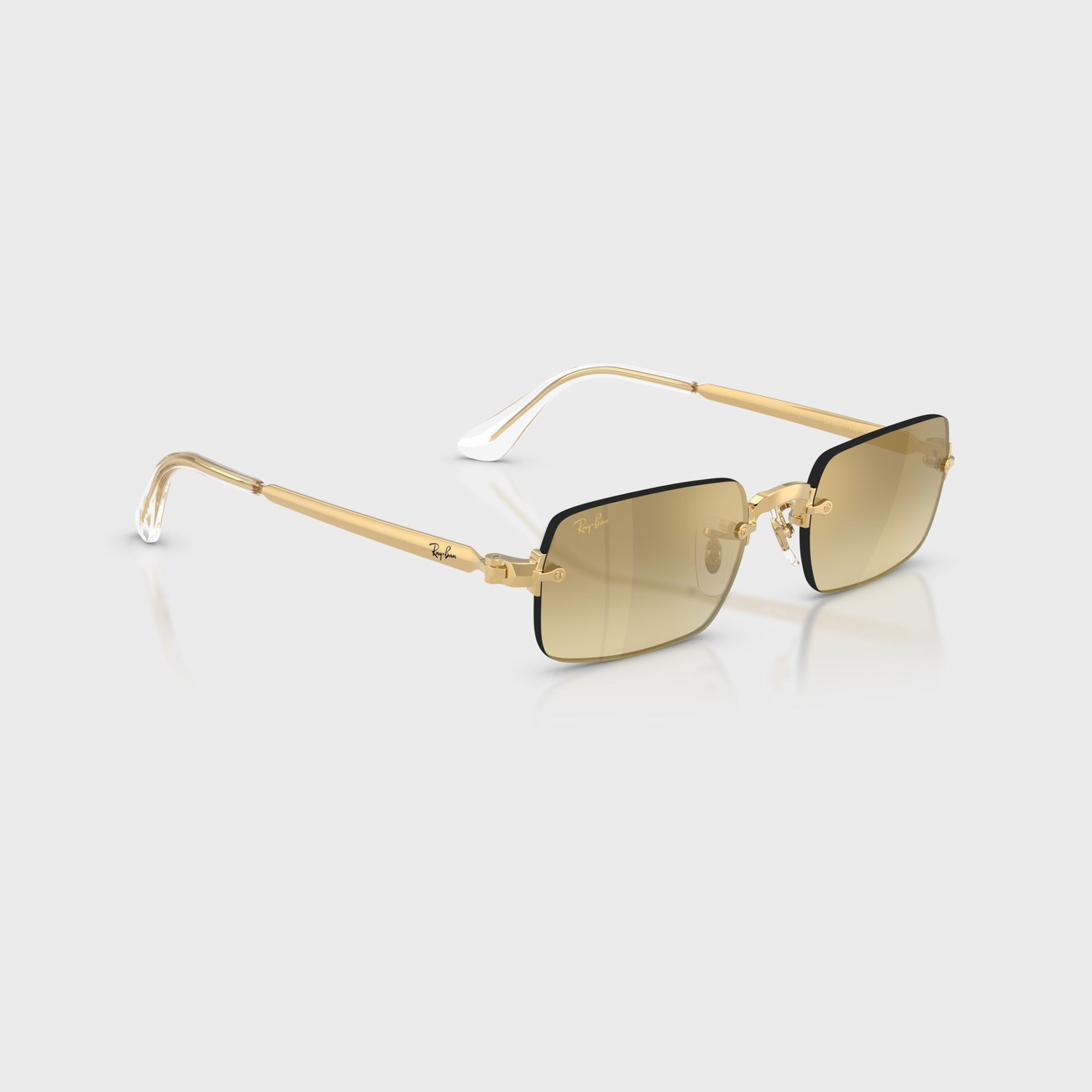 Ray Ban x A$AP ROCKY Rimless Sunglasses - Gold / Brown