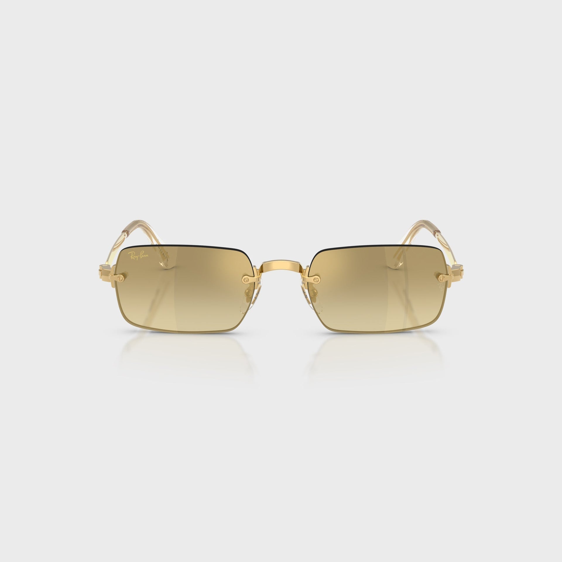 Ray Ban x A$AP ROCKY Rimless Sunglasses - Gold / Brown