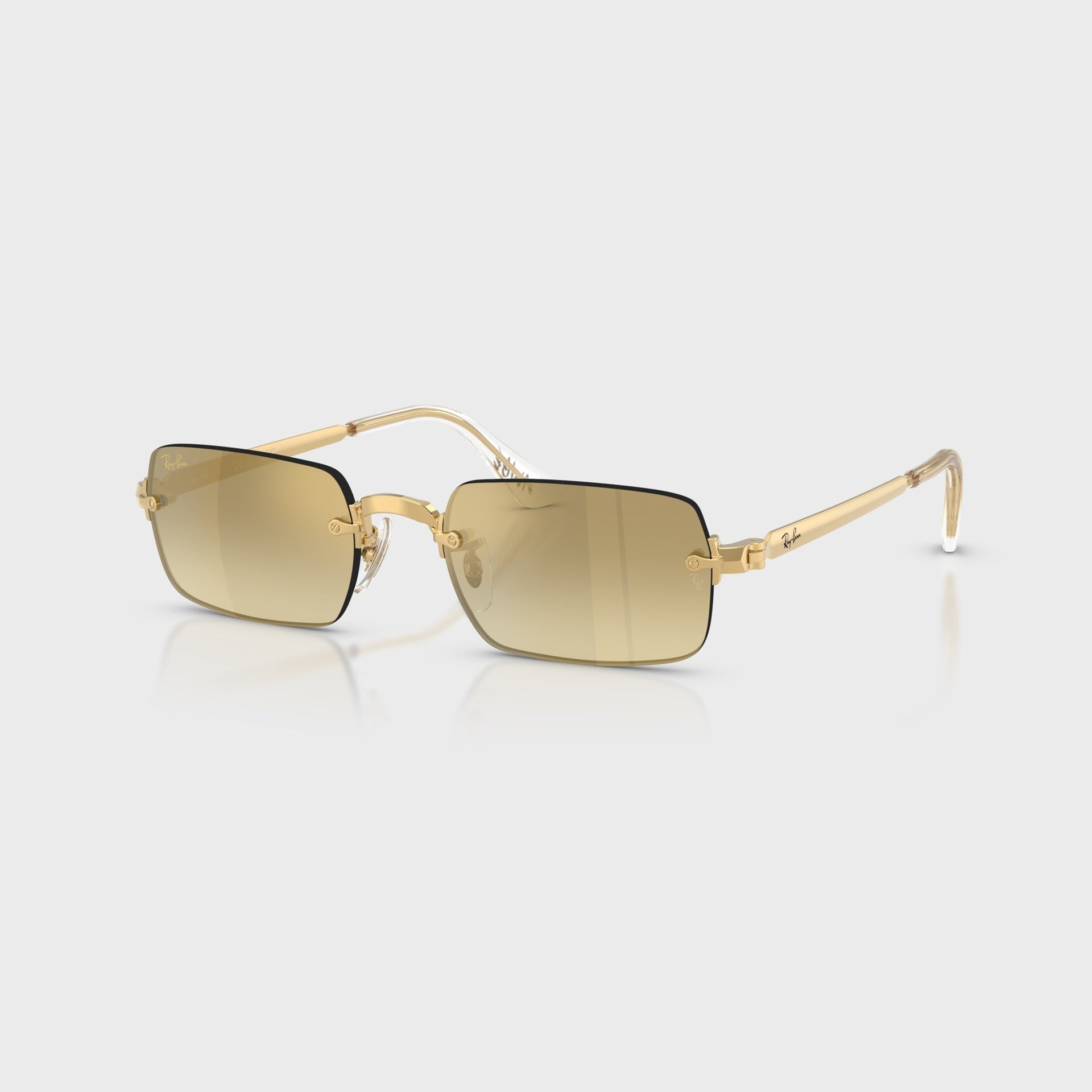 Ray Ban x A$AP ROCKY Rimless Sunglasses - Gold / Brown