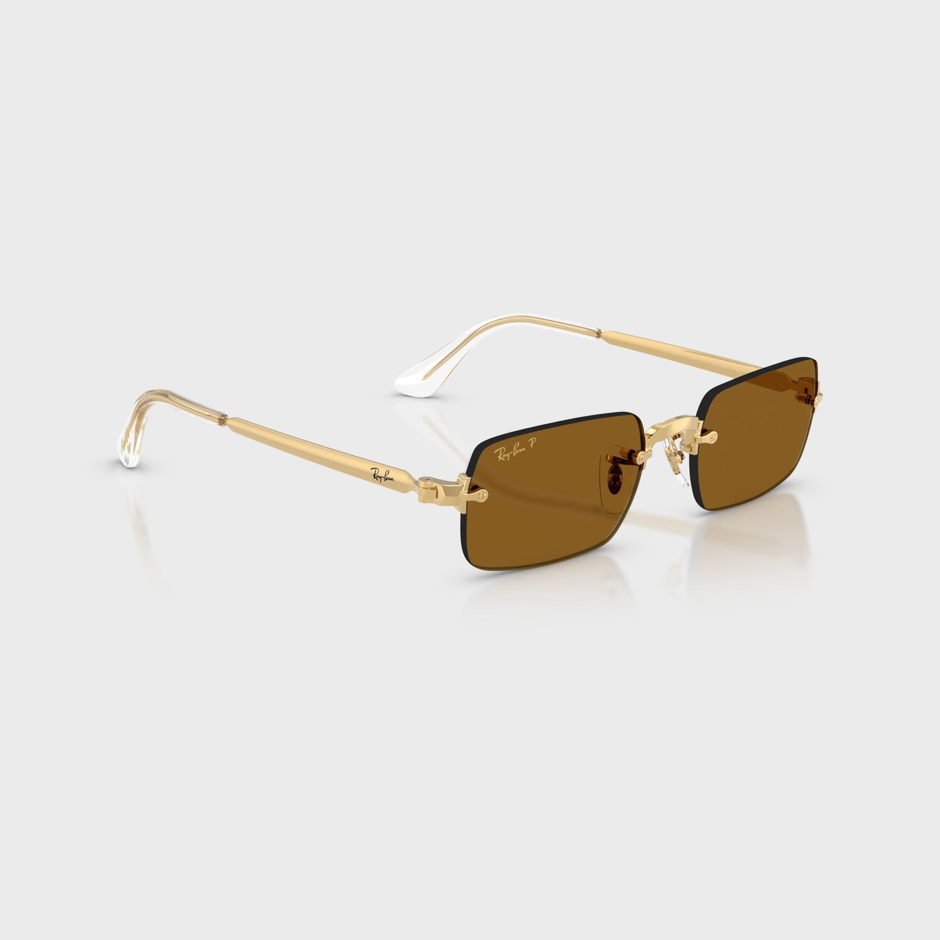 Ray Ban x A$AP ROCKY Rimless Sunglasses - Gold / Brown