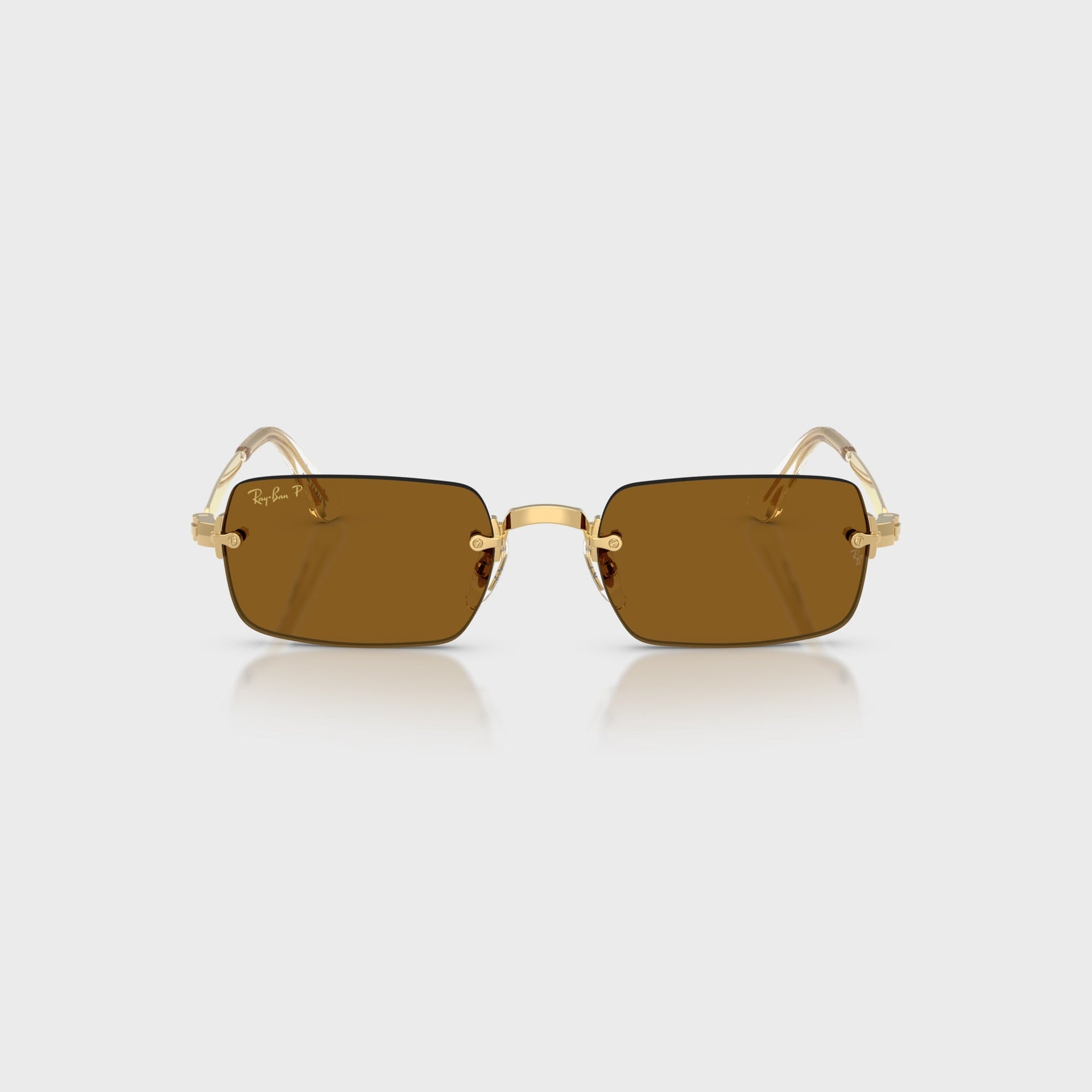 Ray Ban x A$AP ROCKY Rimless Sunglasses - Gold / Brown