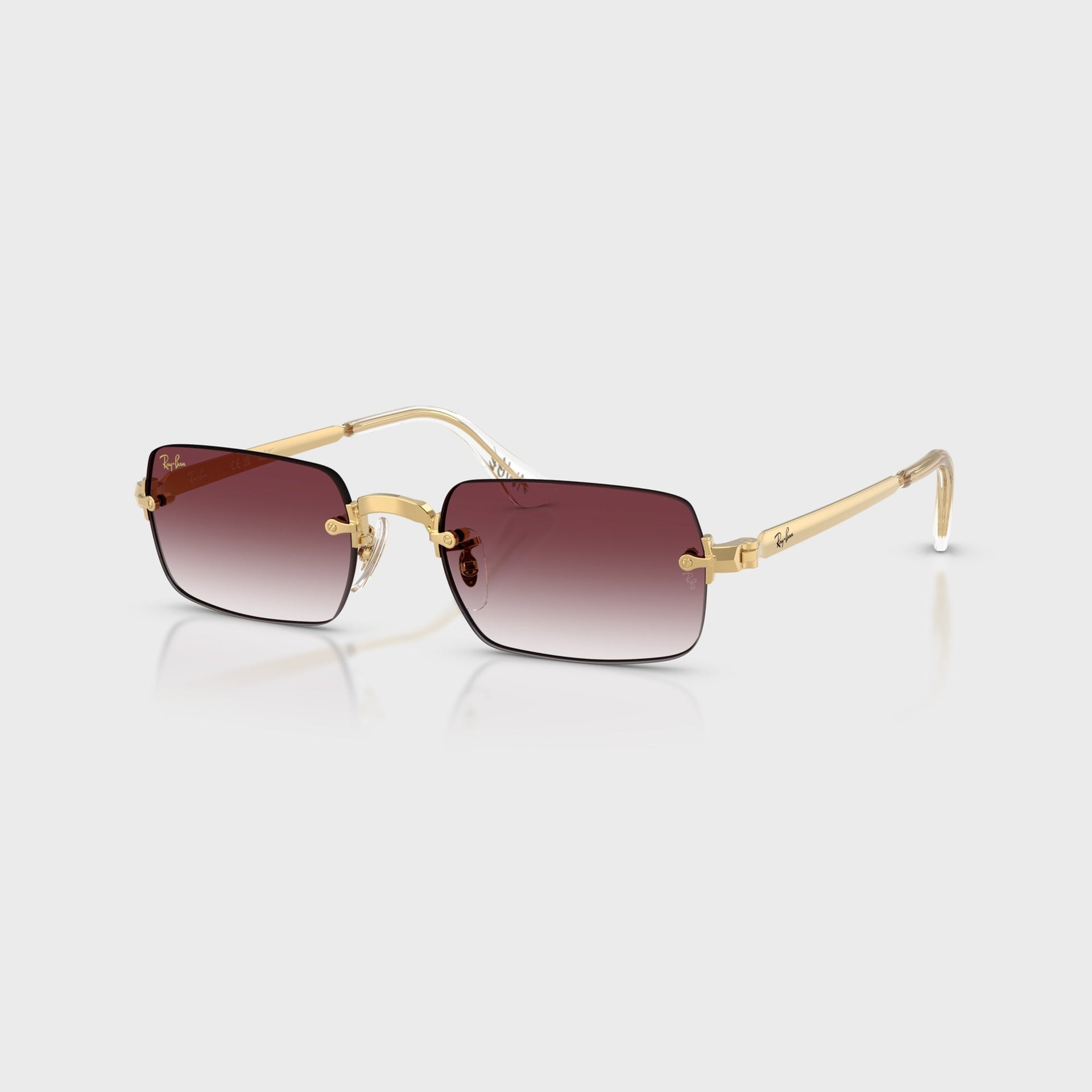 Ray Ban x A$AP ROCKY Rimless Sunglasses - Gold / Purple