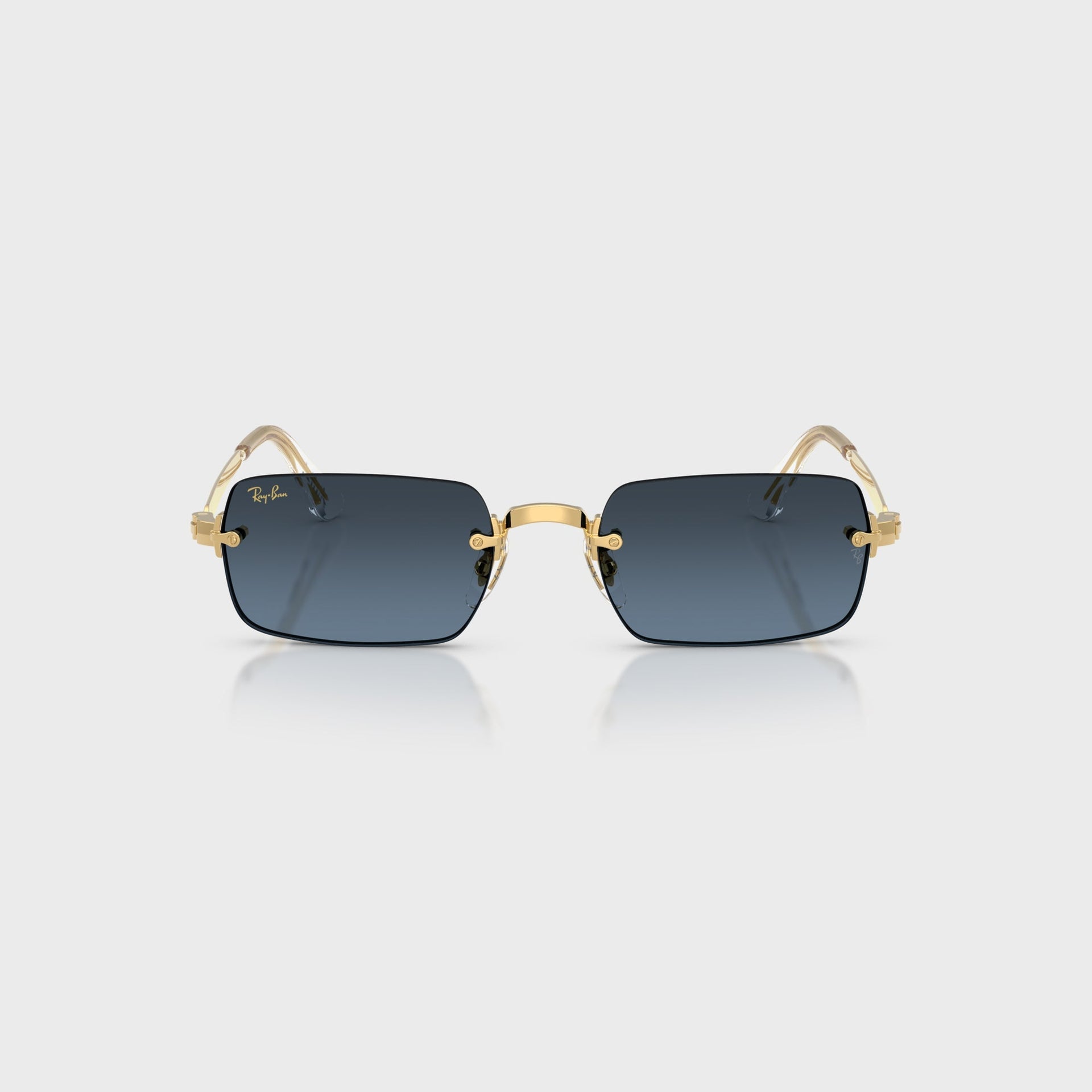 Ray Ban x A$AP ROCKY Rimless Sunglasses - Gold / Blue