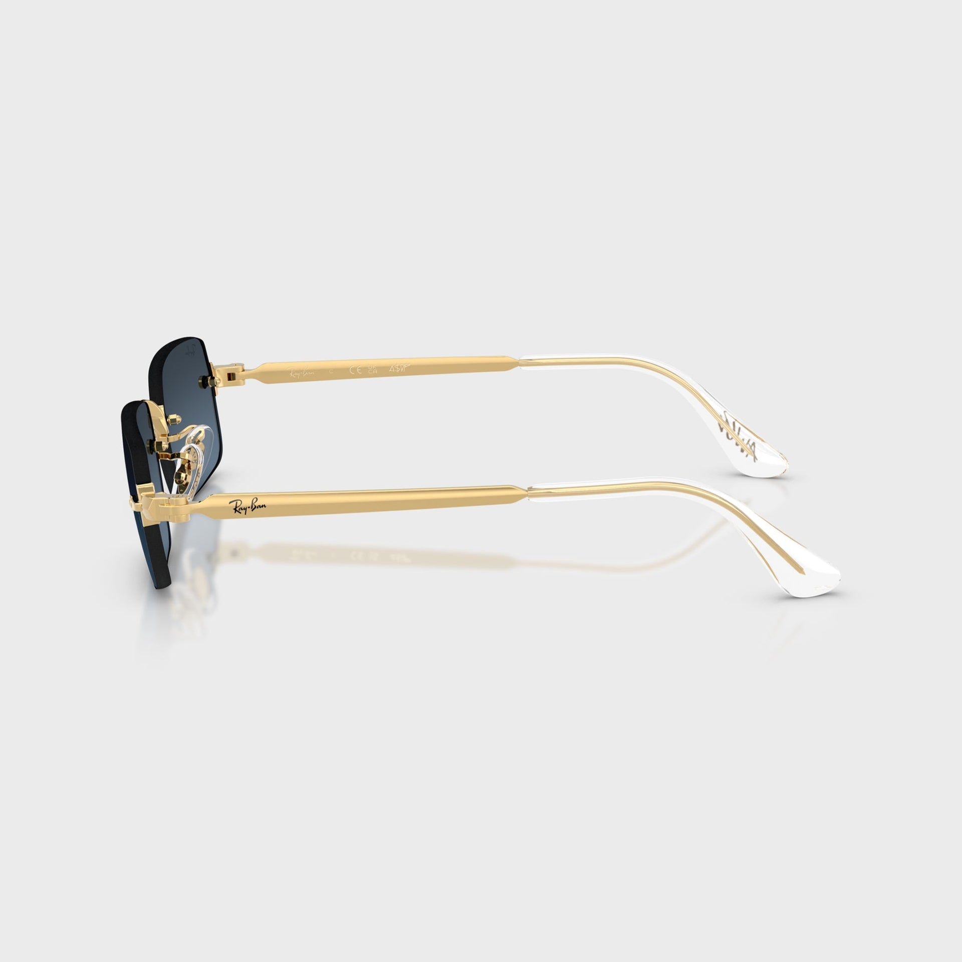 Ray Ban x A$AP ROCKY Rimless Sunglasses - Gold / Blue