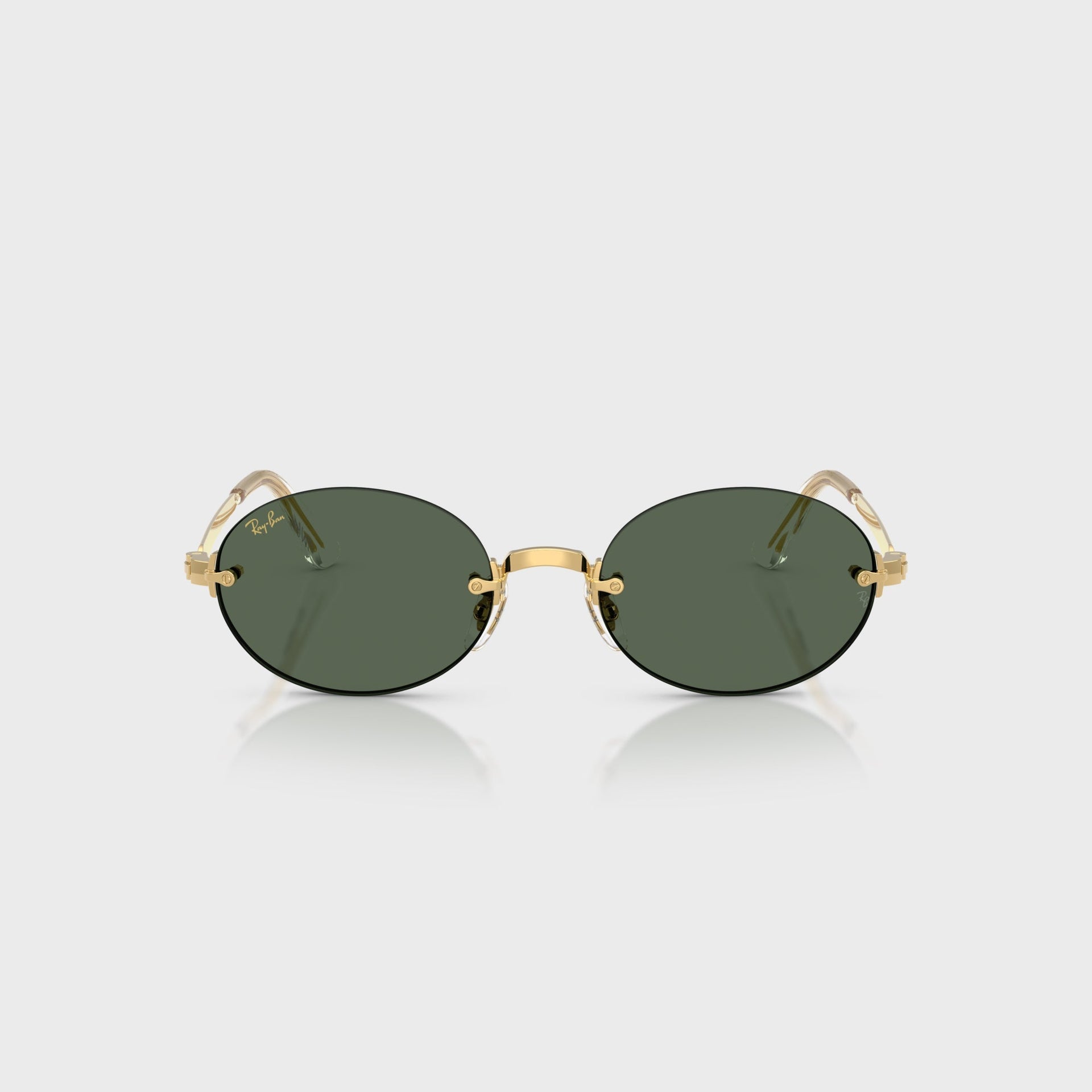 Ray Ban x A$AP ROCKY Rimless Sunglasses - Gold / Green