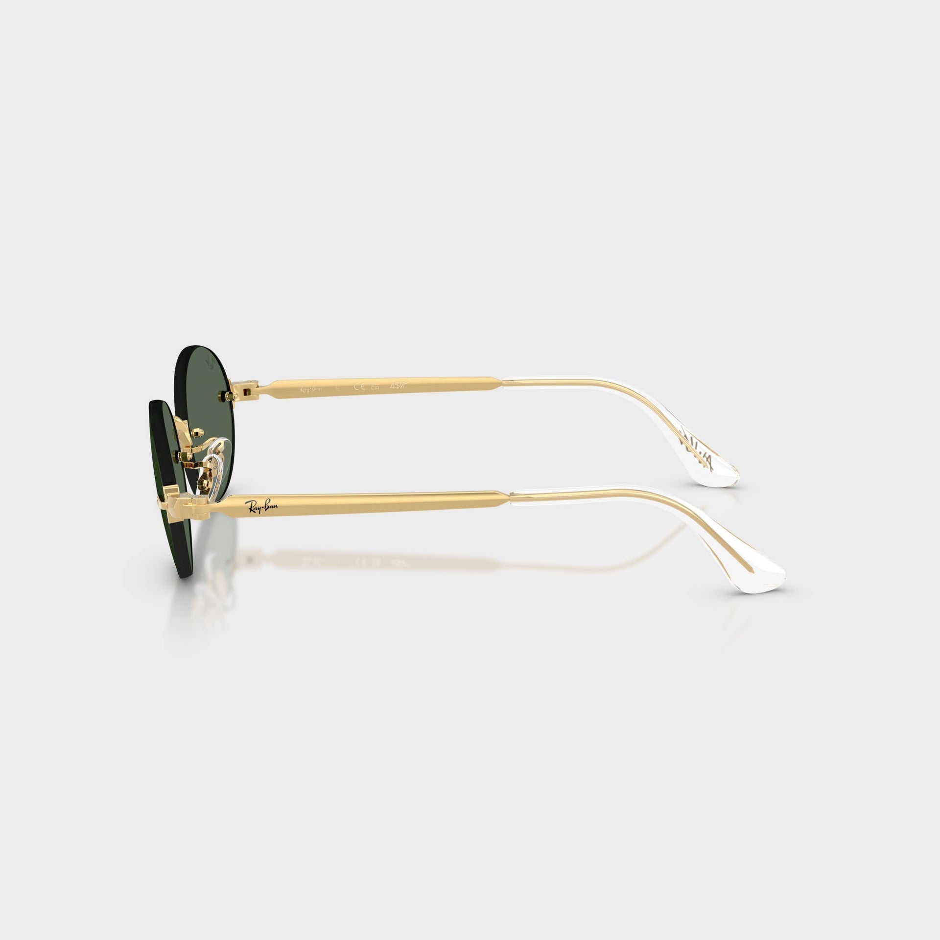 Ray Ban x A$AP ROCKY Rimless Sunglasses - Gold / Green