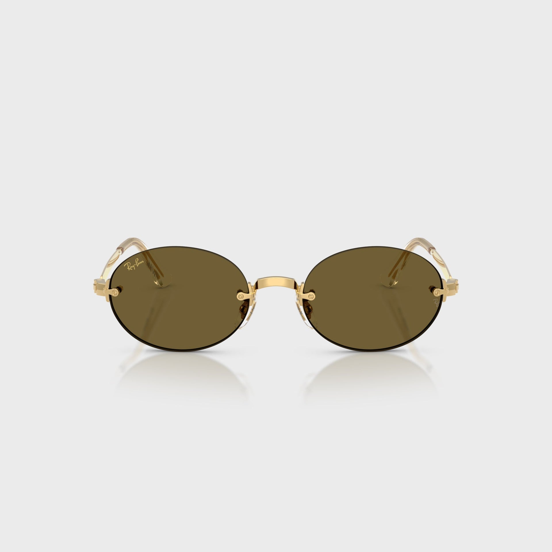 Ray Ban x A$AP ROCKY Rimless Sunglasses - Gold / Brown