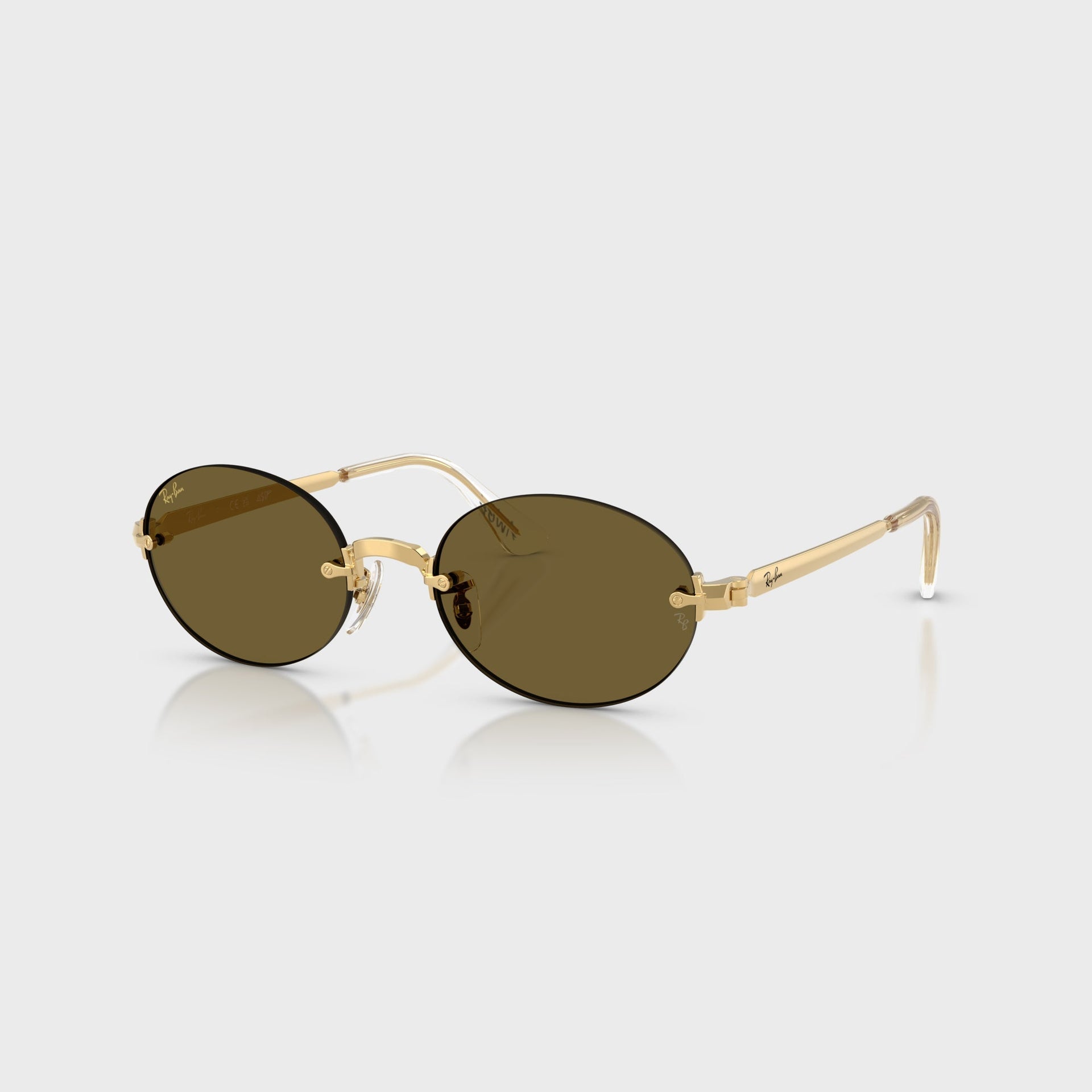 Ray Ban x A$AP ROCKY Rimless Sunglasses - Gold / Brown