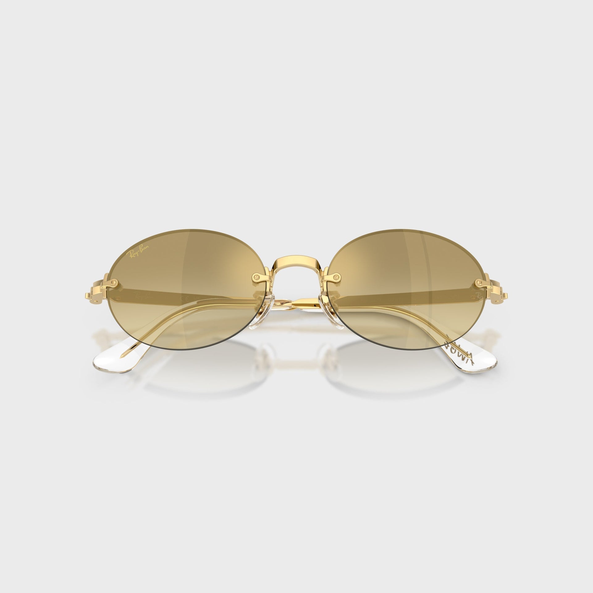 Ray Ban x A$AP ROCKY Rimless Sunglasses - Gold / Brown
