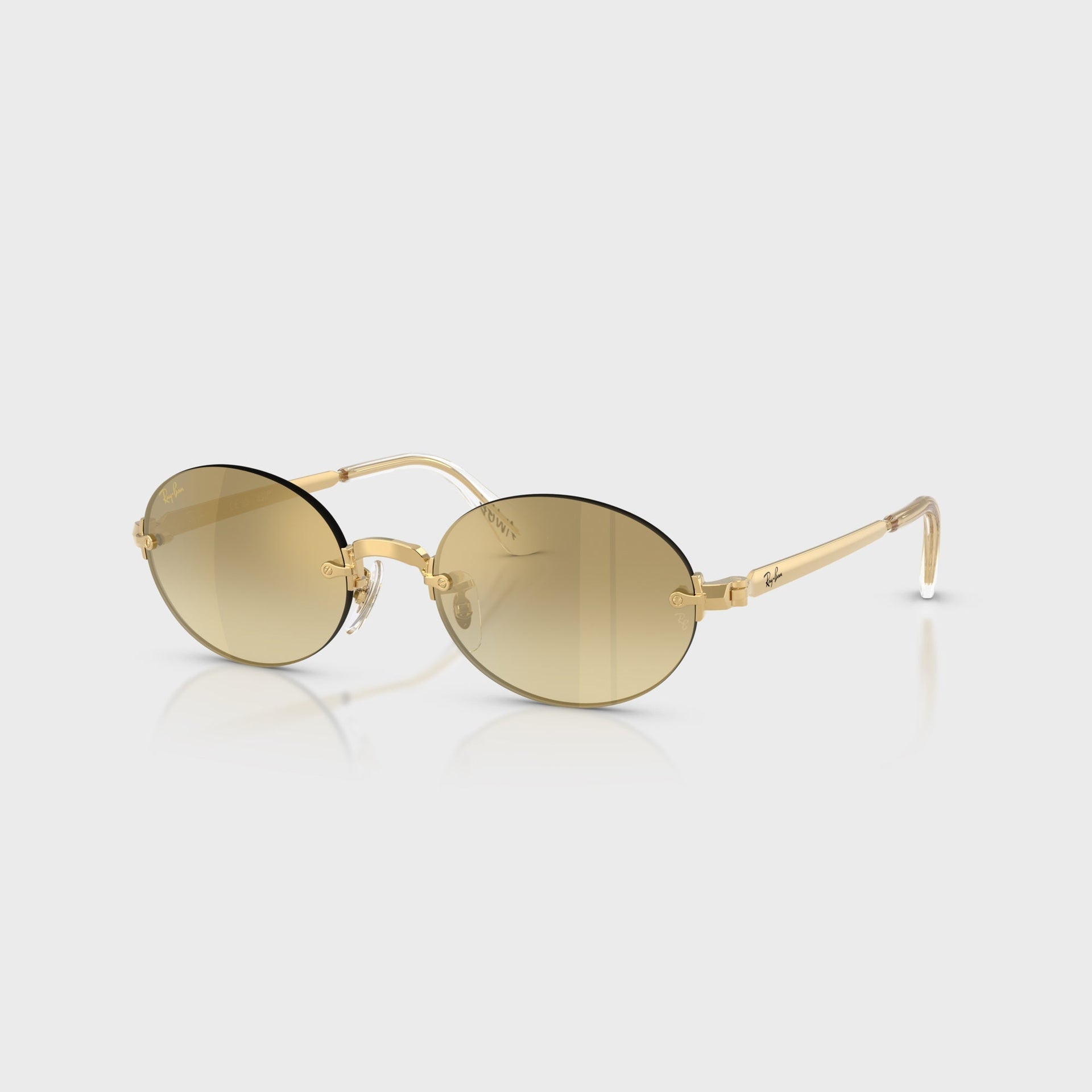 Ray Ban x A$AP ROCKY Rimless Sunglasses - Gold / Brown