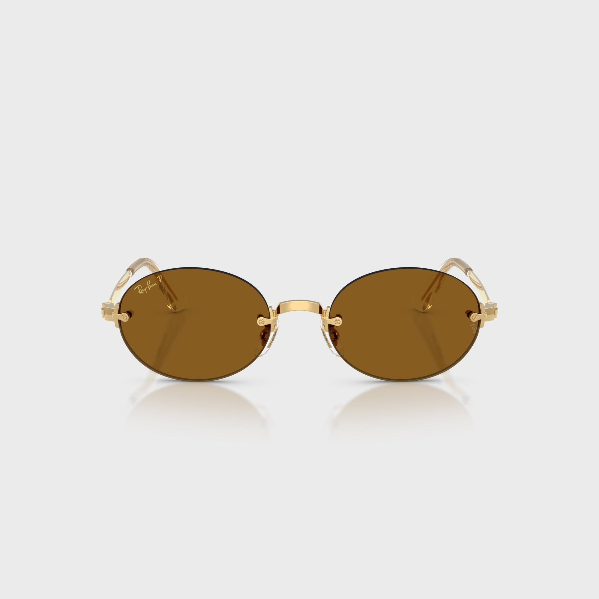 Ray Ban x A$AP ROCKY Rimless Sunglasses - Gold / Brown