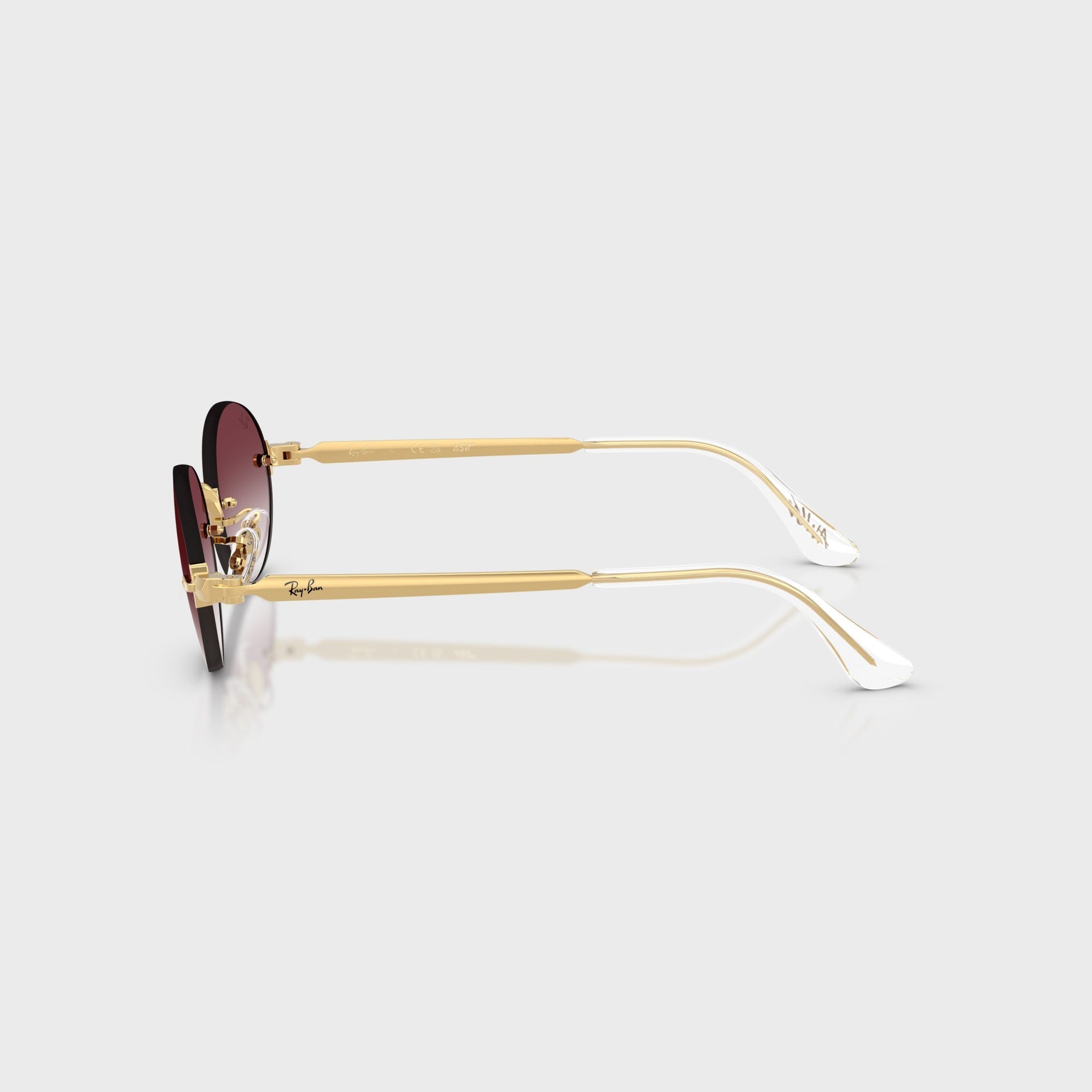 Ray Ban x A$AP ROCKY Rimless Sunglasses - Gold / Purple