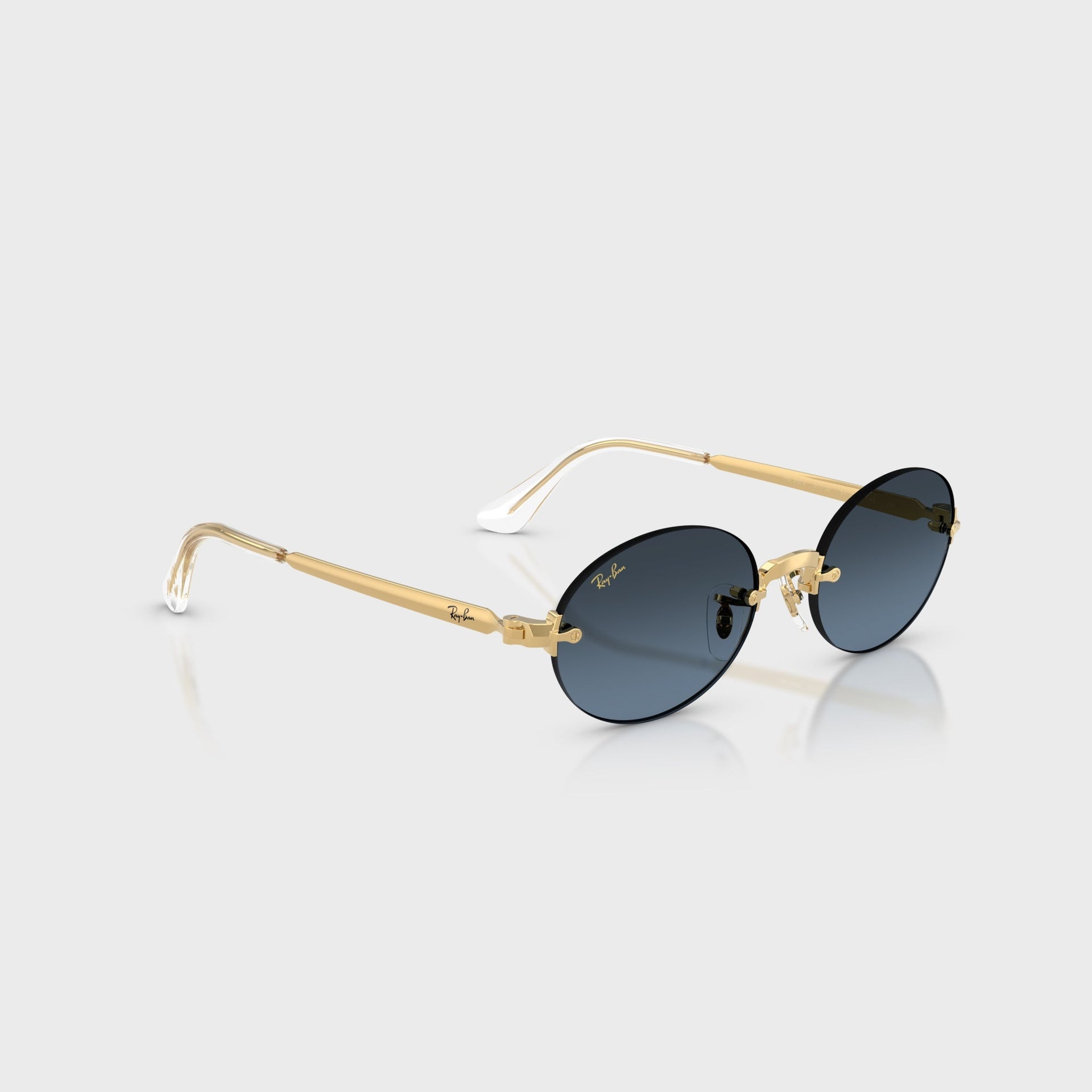 Ray Ban x A$AP ROCKY Rimless Sunglasses - Gold / Blue