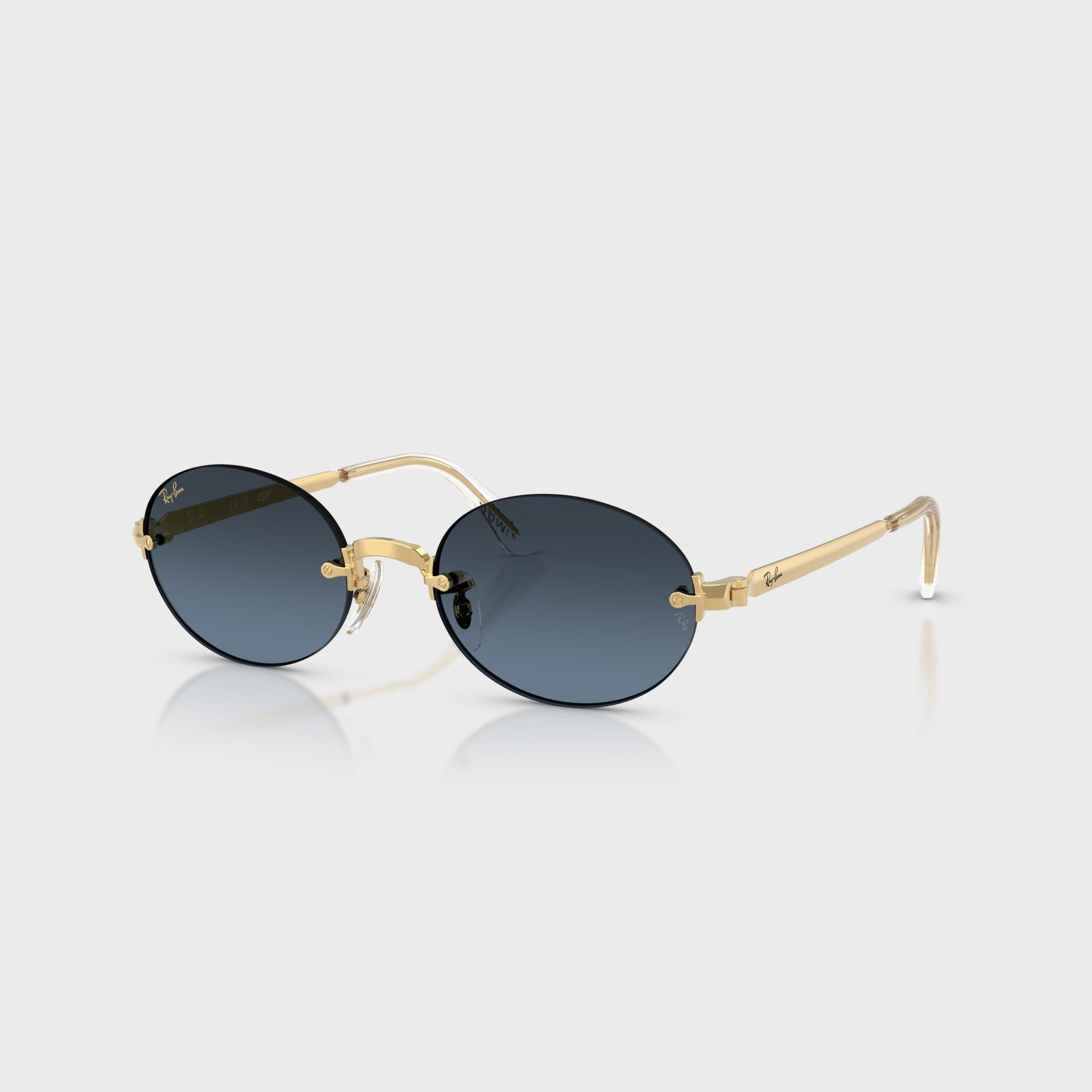 Ray Ban x A$AP ROCKY Rimless Sunglasses - Gold / Blue