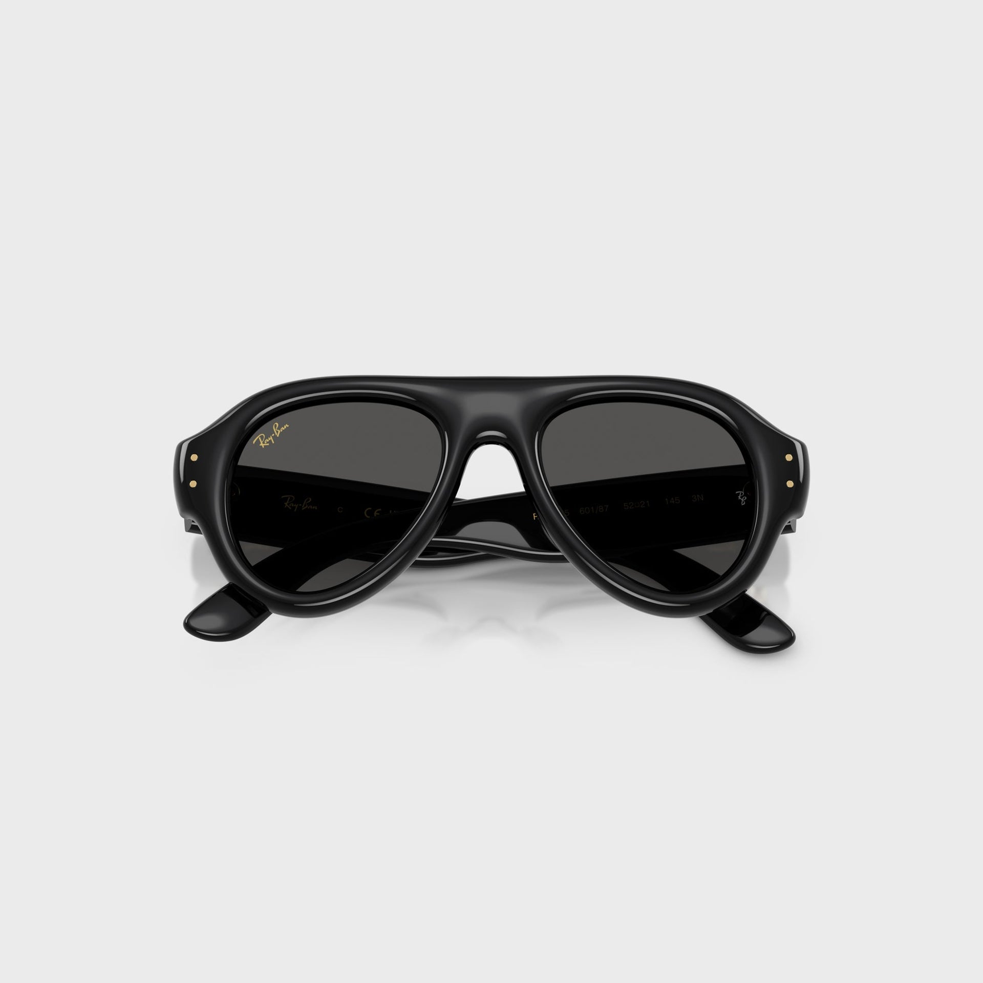 Ray Ban x A$AP Rocky Aviator Puffer Sunglasses - Black Frame / Dark Grey Lens