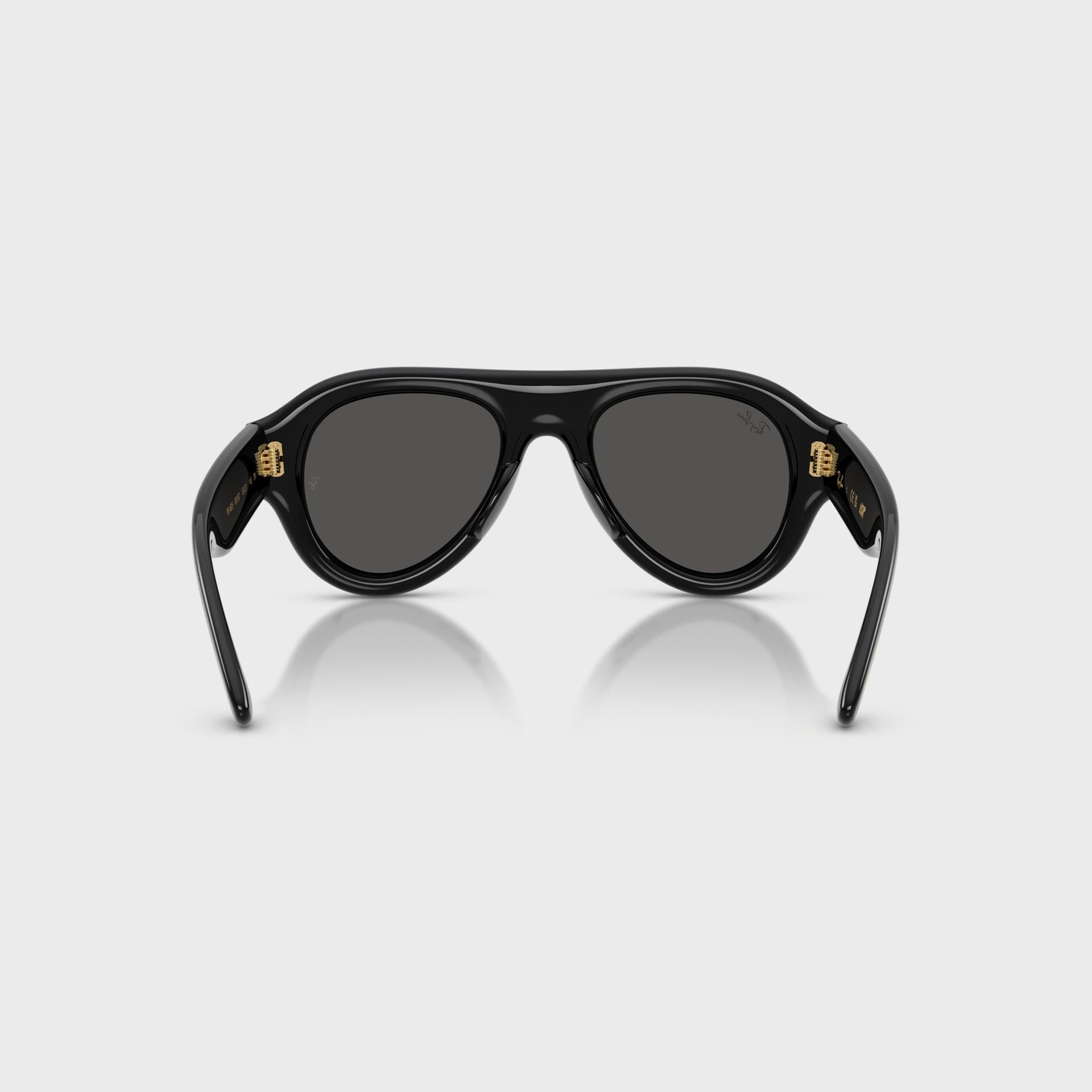 Ray Ban x A$AP Rocky Aviator Puffer Sunglasses - Black Frame / Dark Grey Lens