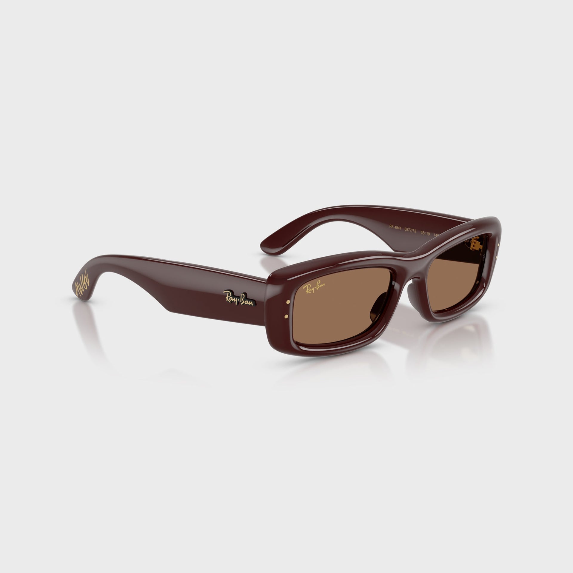 Ray Ban x A$AP Rocky Kiliane Puffer Sunglasses - Transparent Brown Frame / Brown Lens