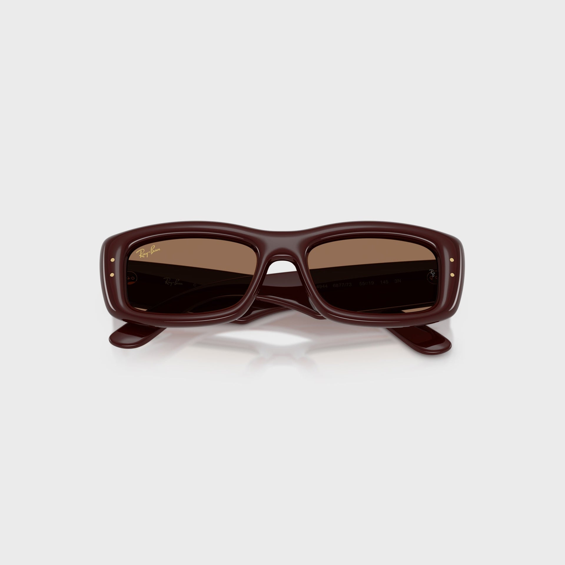 Ray Ban x A$AP Rocky Kiliane Puffer Sunglasses - Transparent Brown Frame / Brown Lens