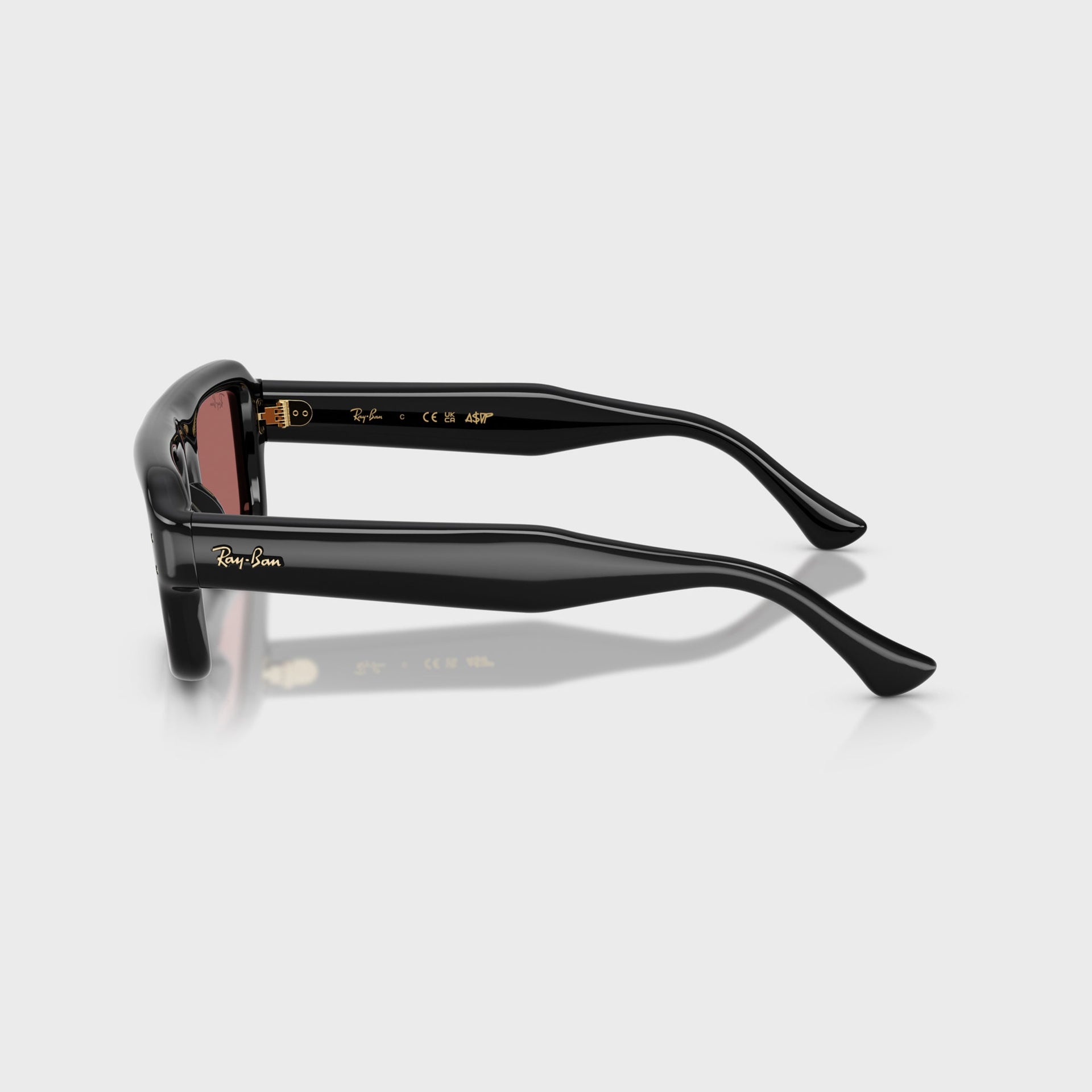 Ray Ban x A$AP Rocky Flacko Puffer Sunglasses - Black Frame / Violet Lens