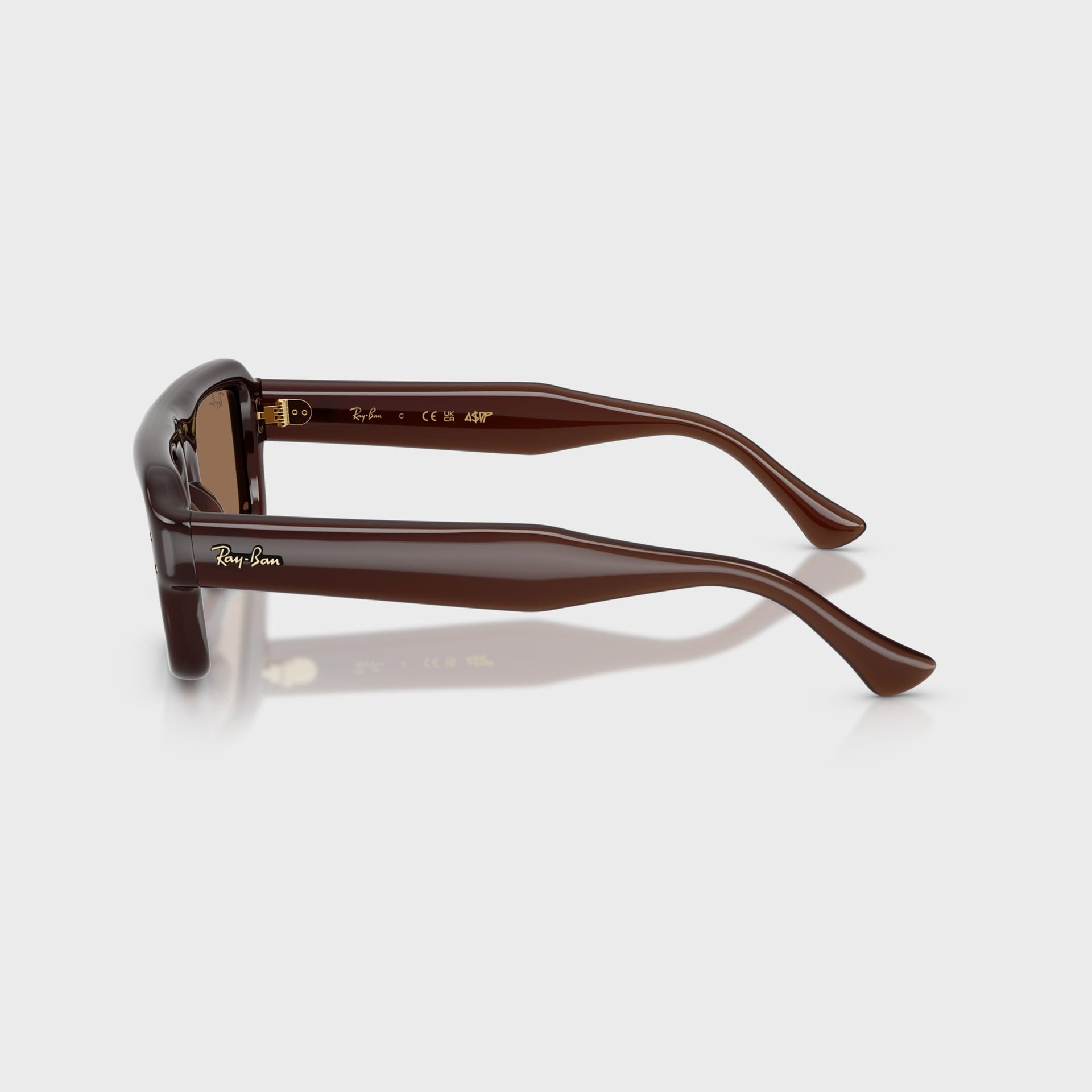 Ray Ban x A$AP Rocky Flacko Puffer Sunglasses - Transparent Brown Frame / Brown Lens