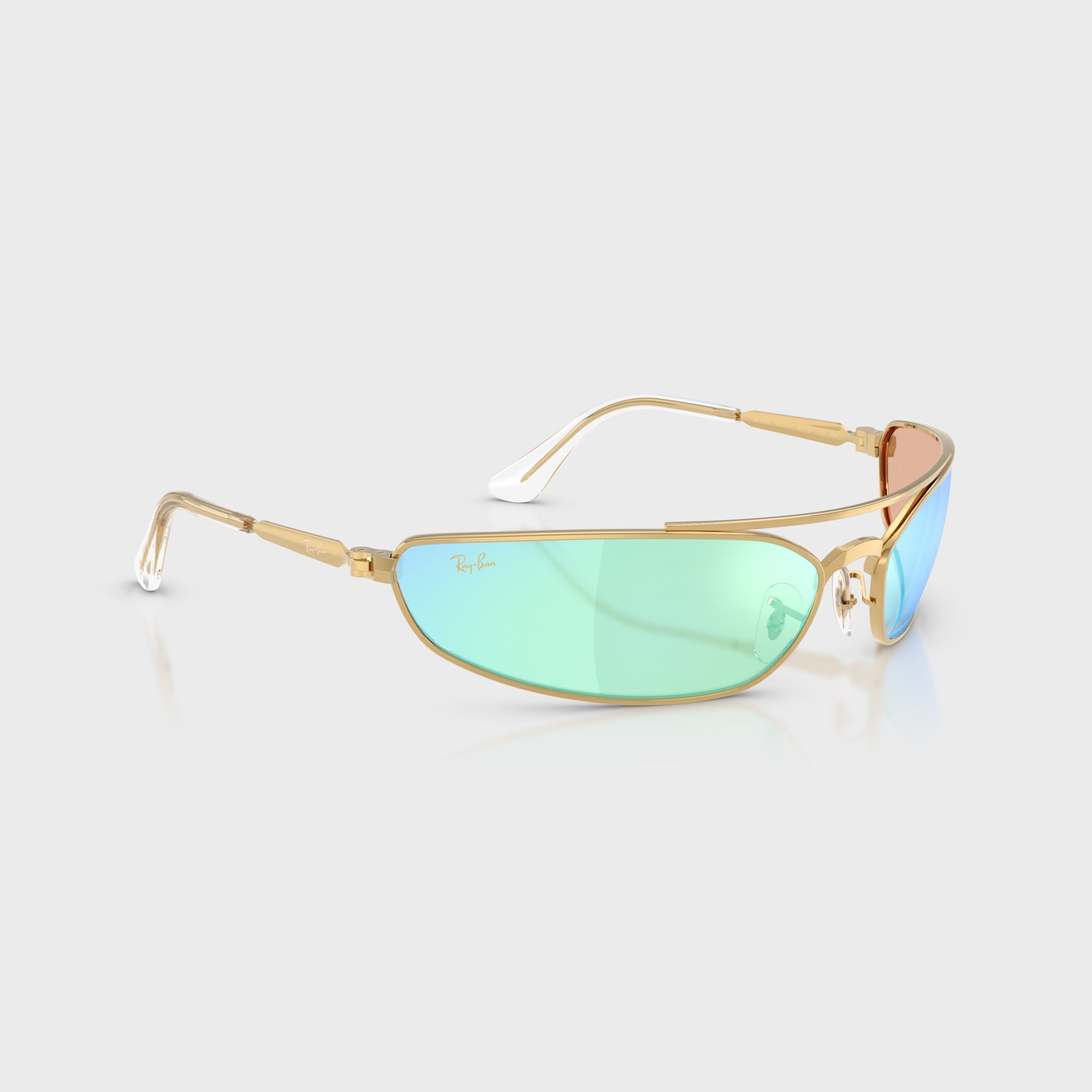 Ray Ban x A$AP ROCKY Pinnacle Metal Sunglasses - Gold / Blue – Kith