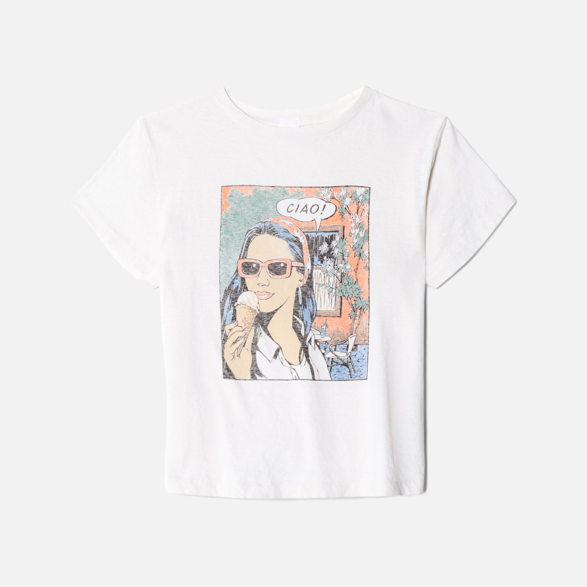 ReDone Classic Tee Ciao - Vintage White