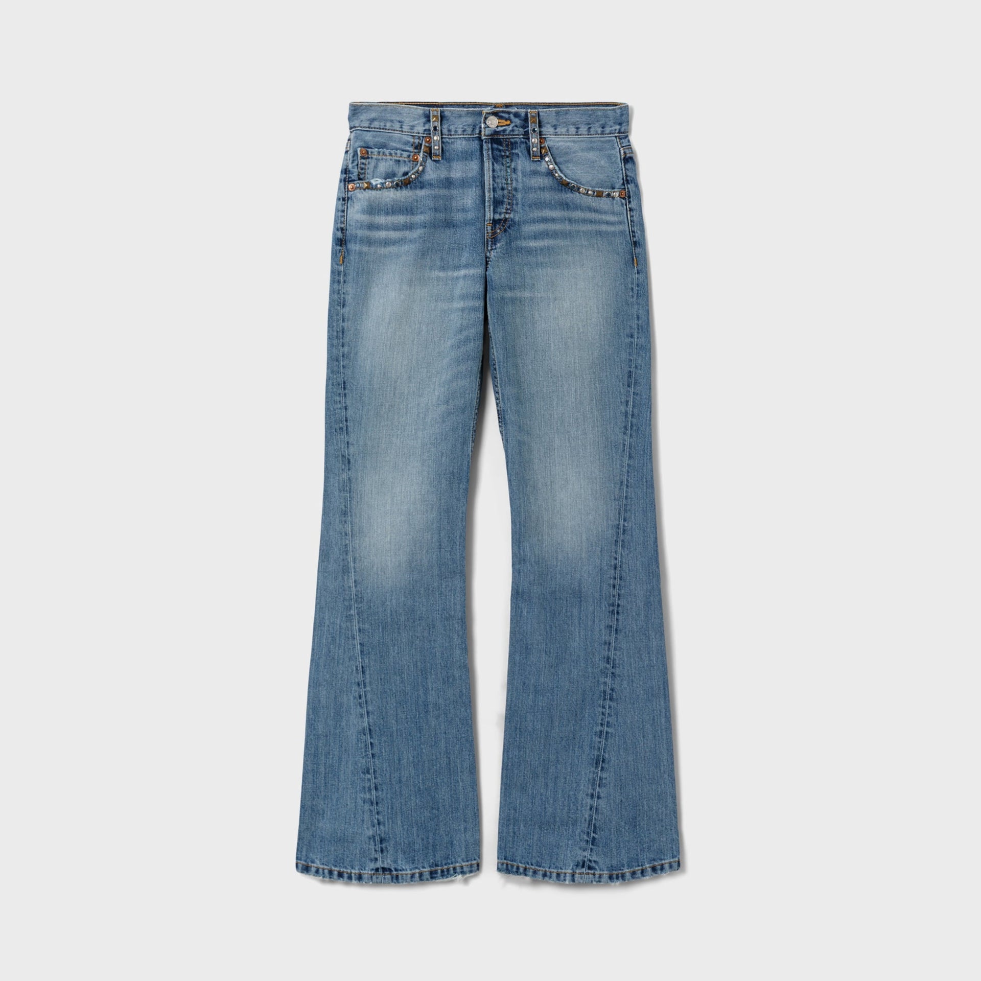 ReDone Twisted Mid-Rise Bootcut Jean - Thundestruck