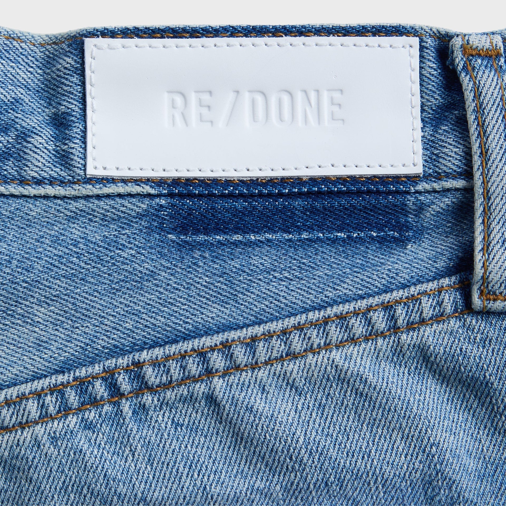 Redone Skater Short - Aged Worn Blue