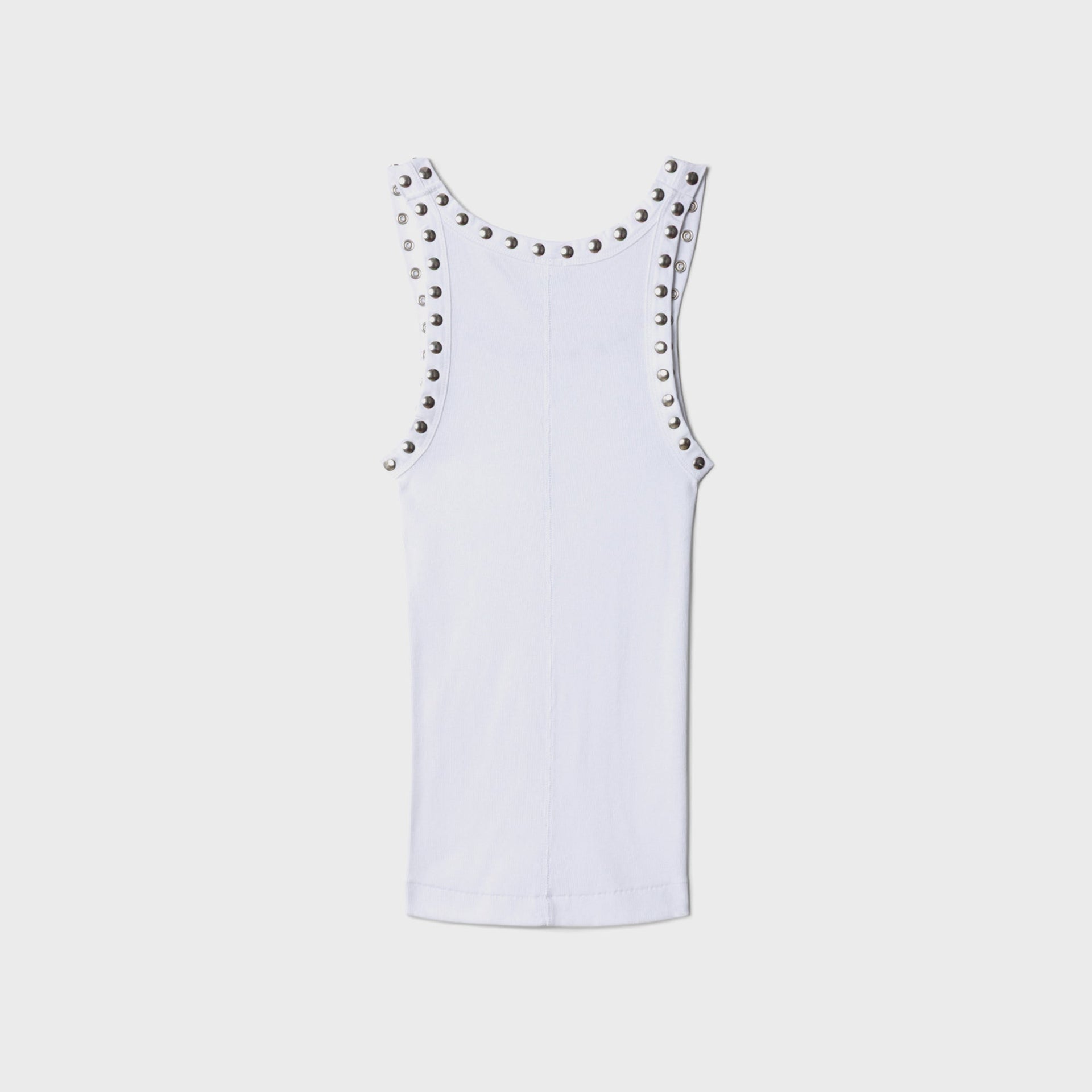 ReDone Studded Ribbed Tank - White