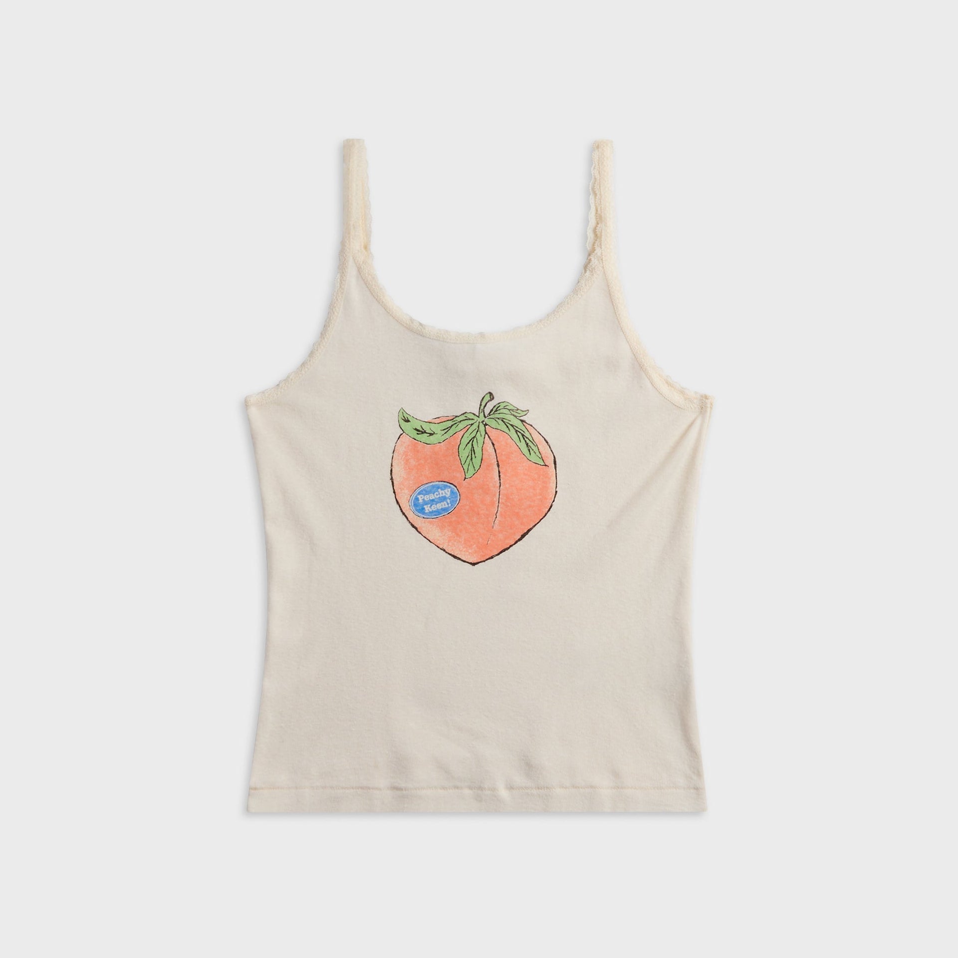 ReDone Lace Strap Tank Top - Peachy Keen