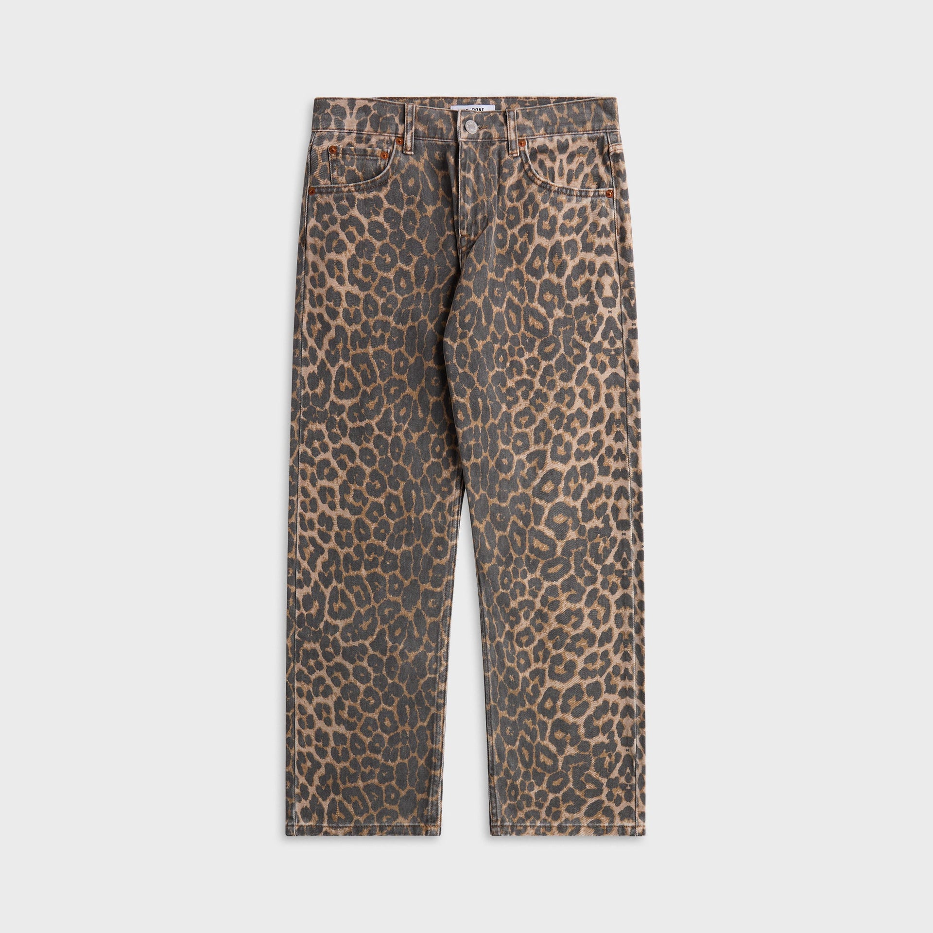 ReDone Mid Rise Blondie Crop Jean - Leopard