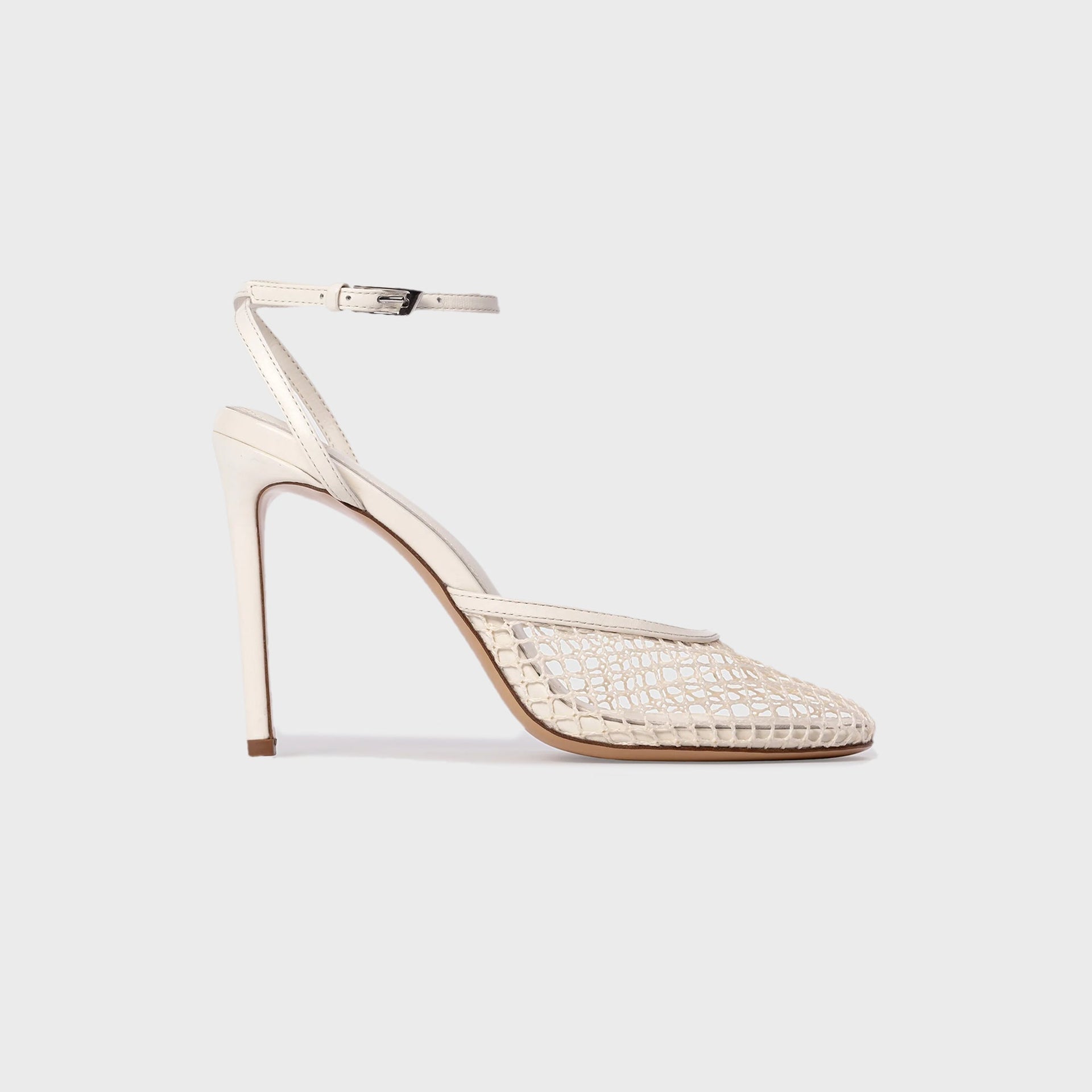 Black Suede Studio Millie 100 - Coconut Woven Mesh