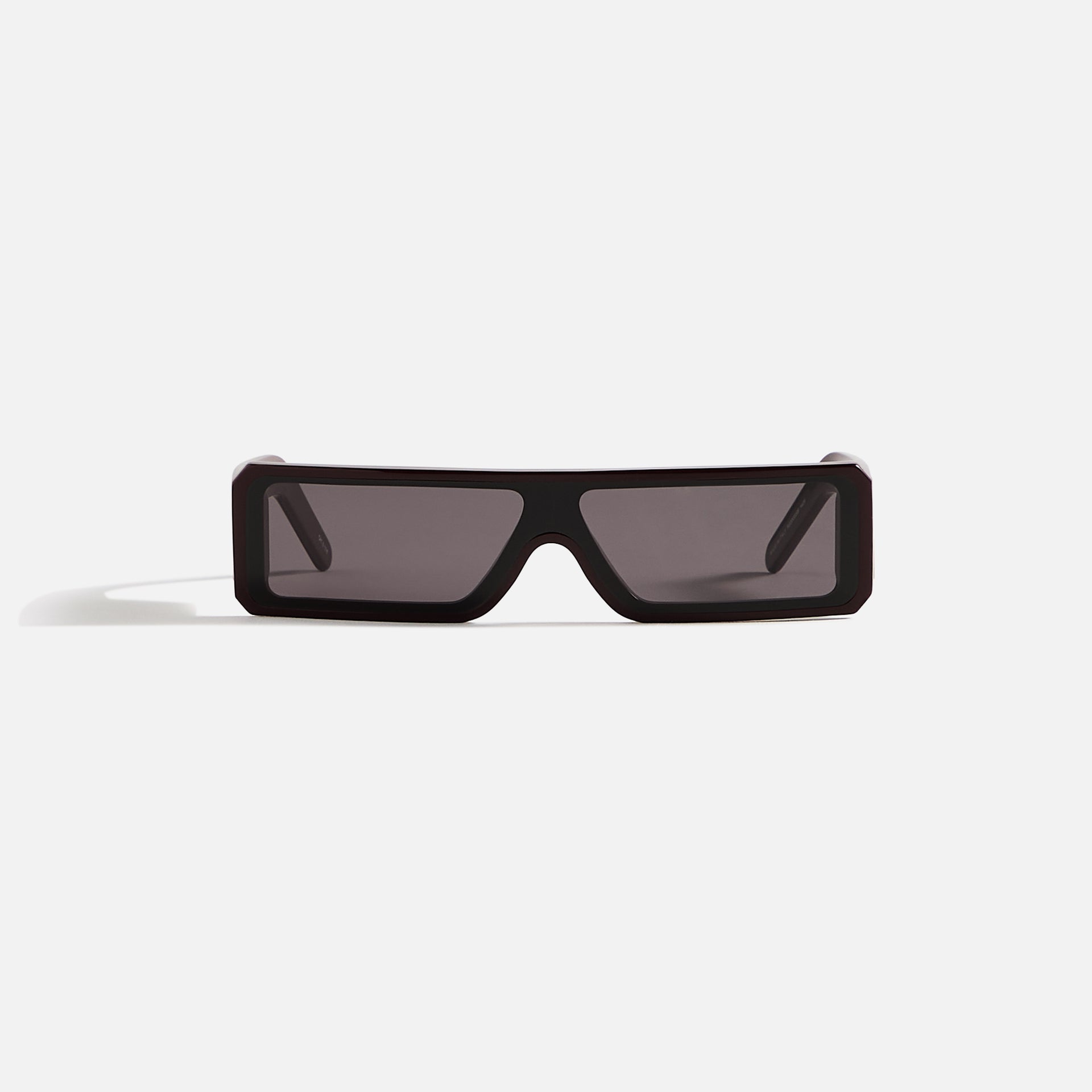 Rick Owens Sunglasses Gethshades - Mahogany Temple / Black Lens