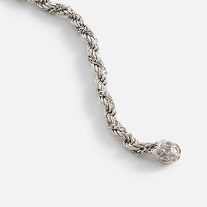 Emanuele Bicocchi Wrapped Rope Chain Bracelet - Silver