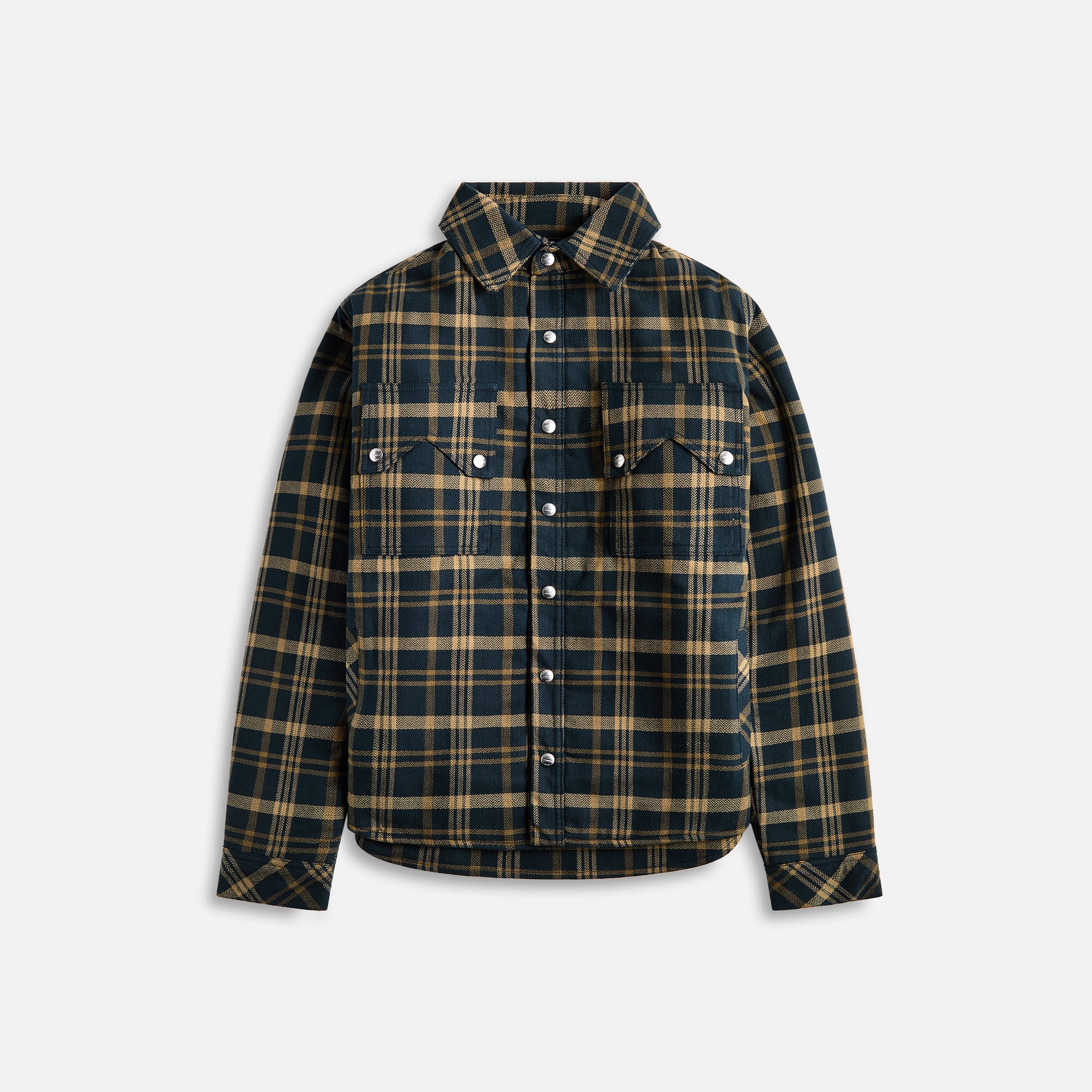 Rhude Flannel Sherpa Overshirt - Brown / Black