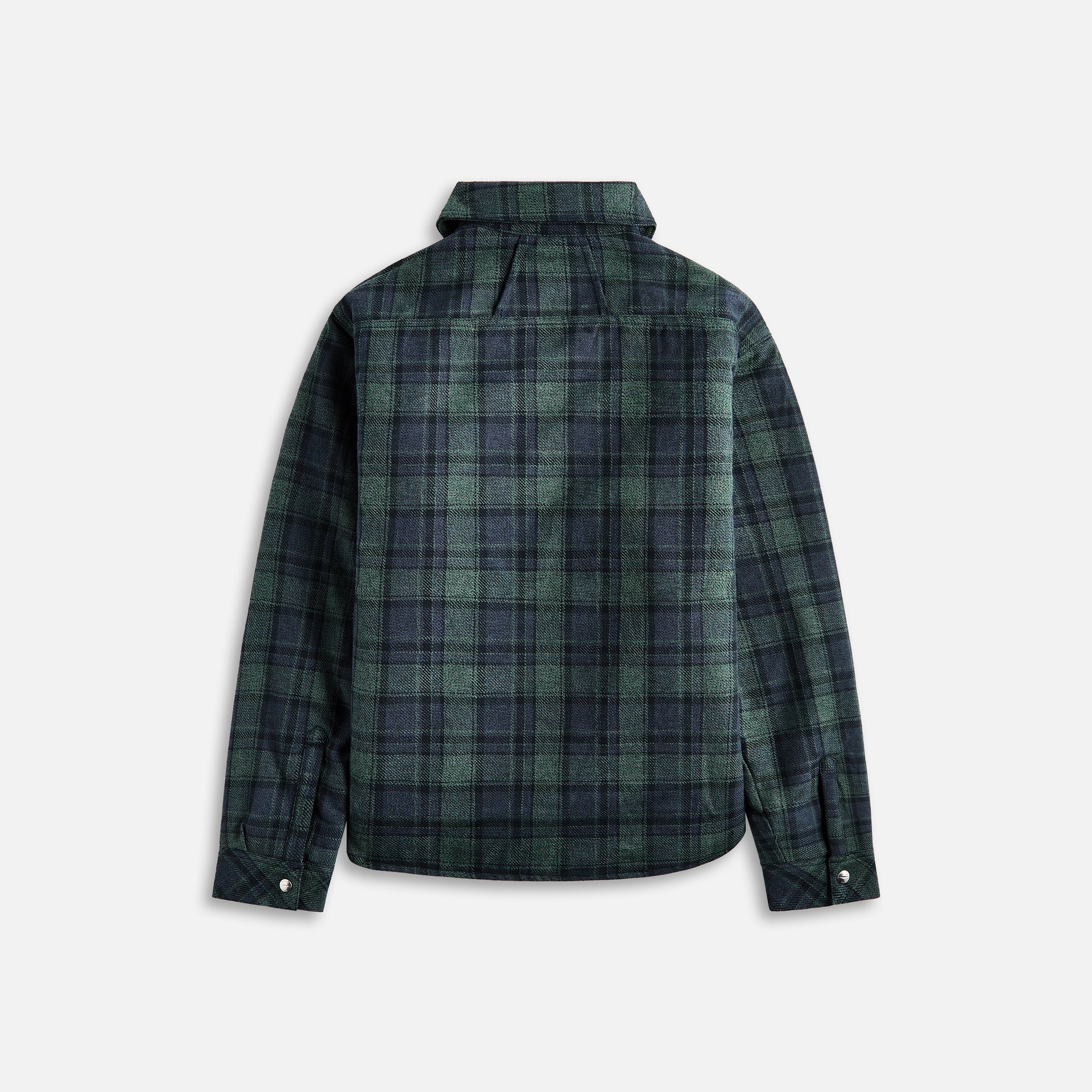 Rhude Flannel Sherpa Overshirt - Green / Navy