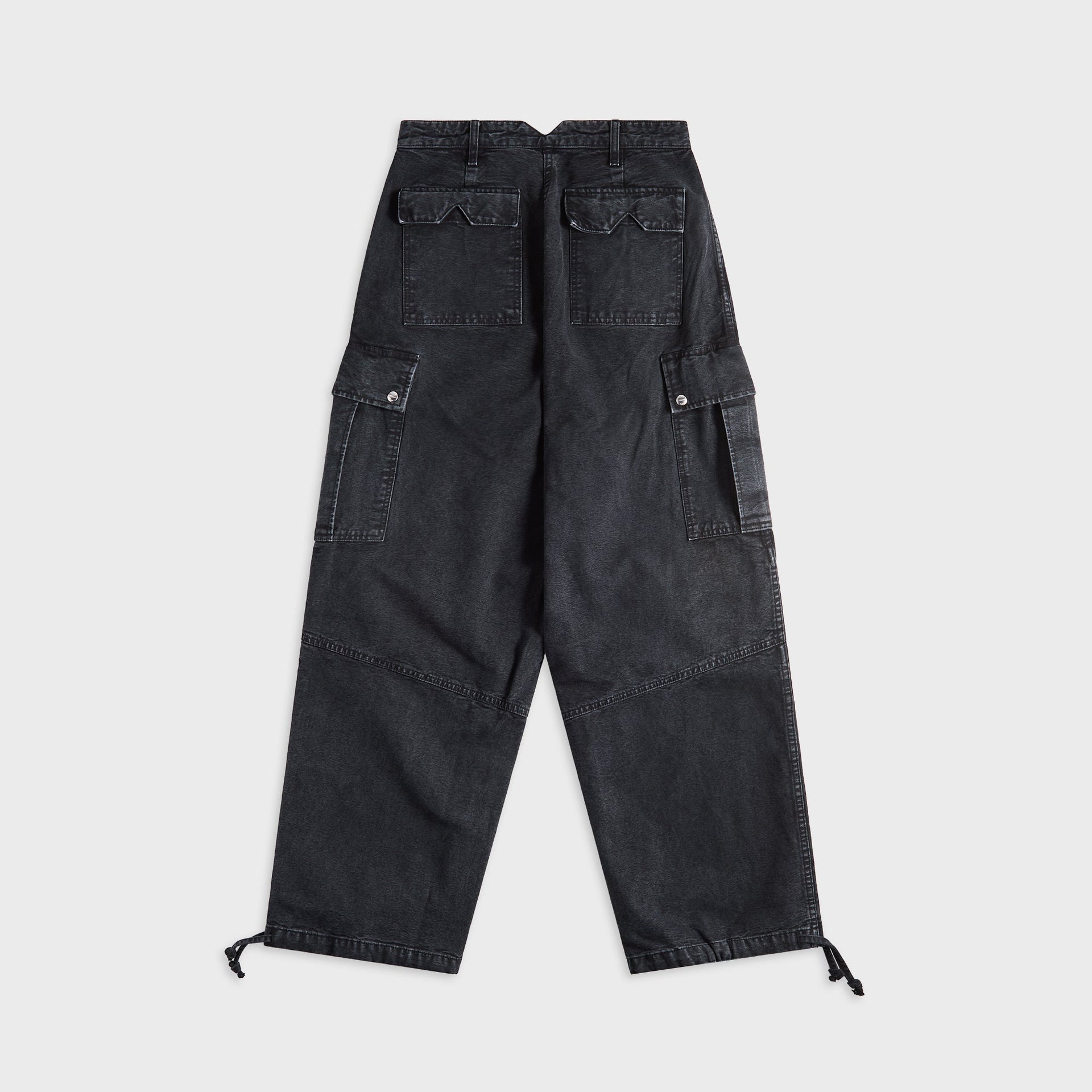 Rhude Washed Canvas Parachute Pant - Black