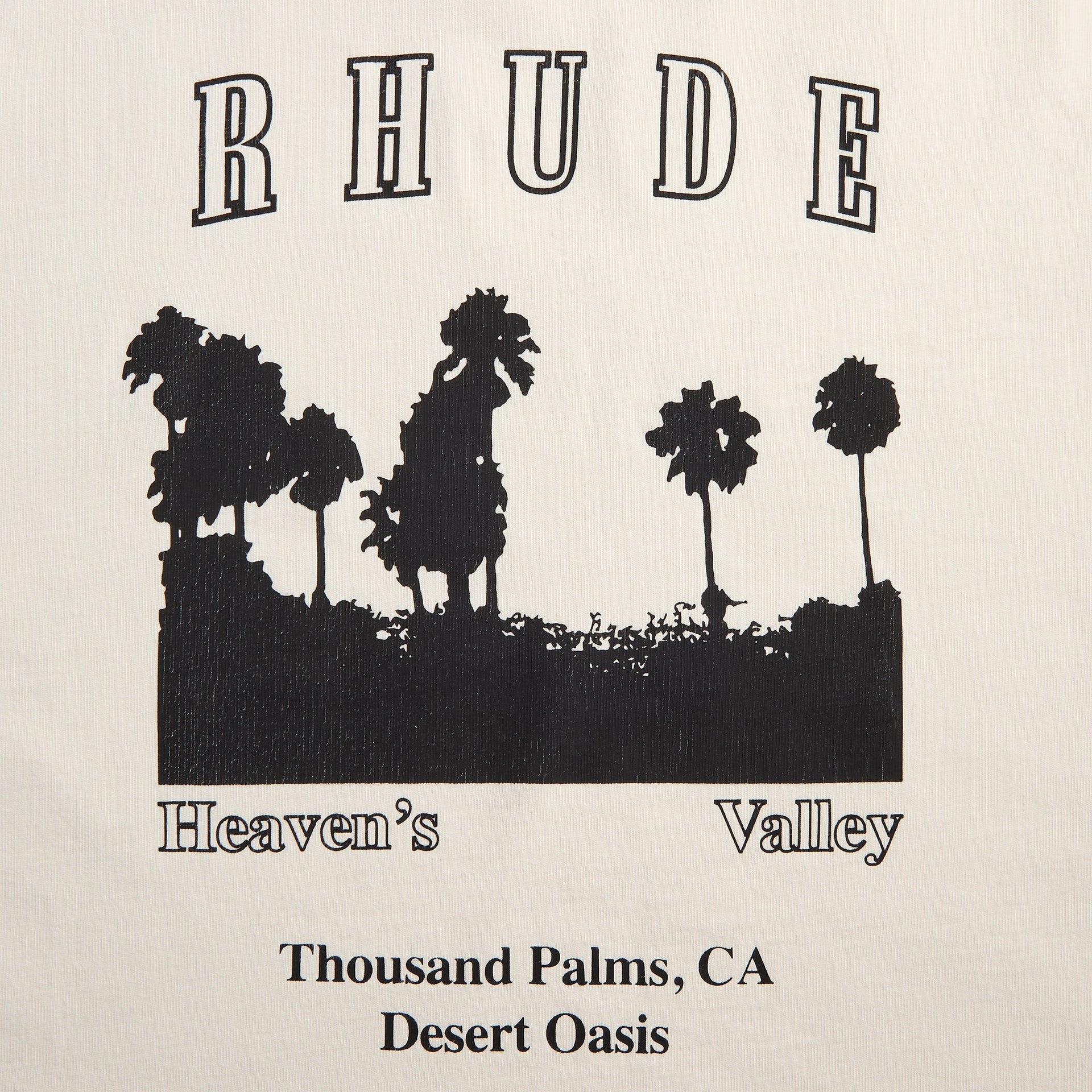 Rhude Thousand Palms Tee - Vintage Black