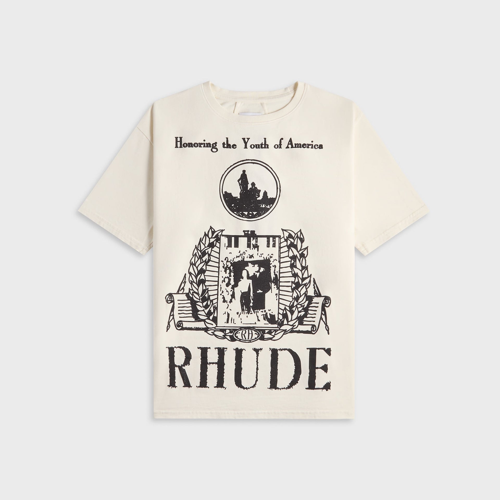 Rhude Youth Of America Tee - Vintage White / Black