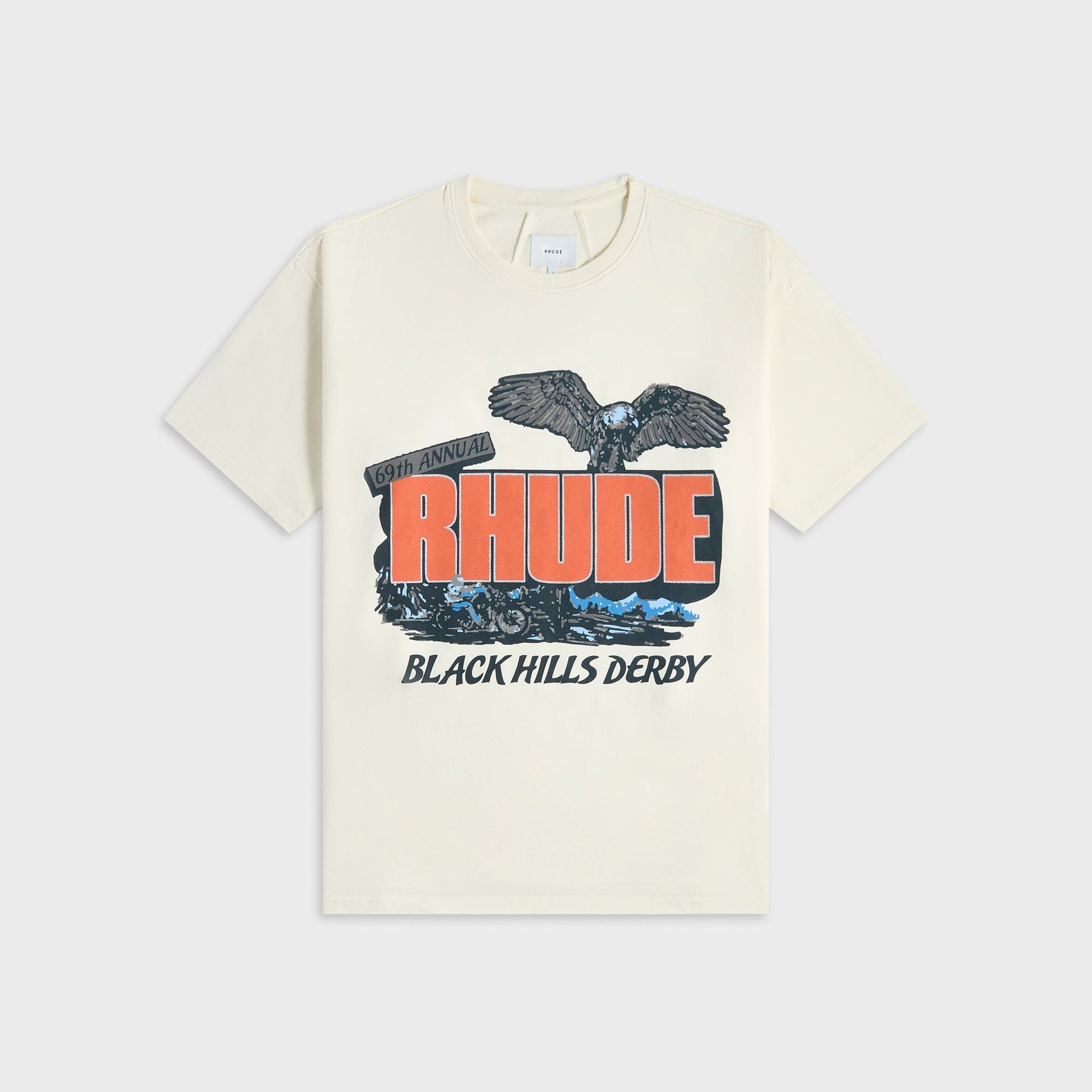 Rhude Black Hills Rally Tee - Vintage White