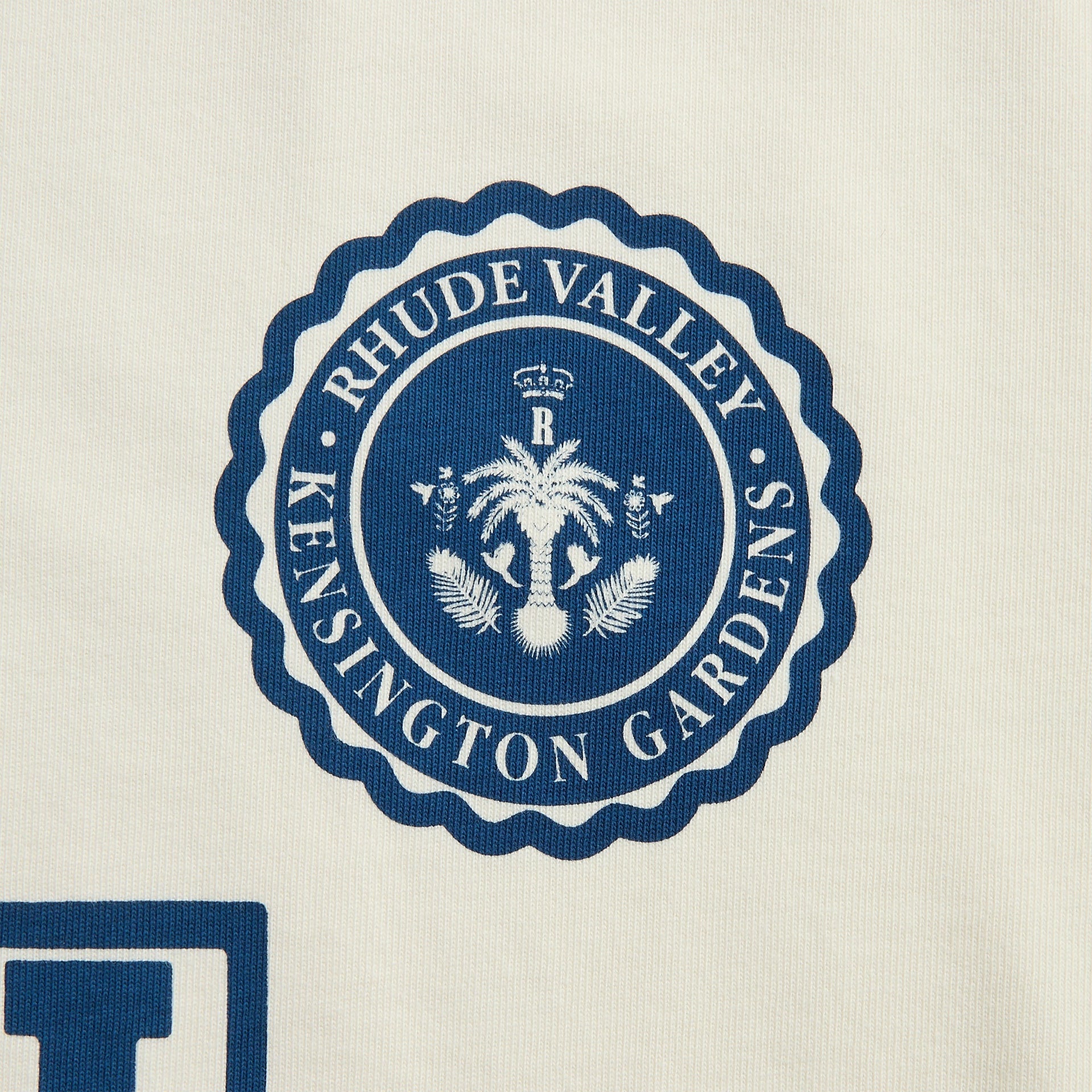 Rhude Collegiate Crest Tee - Vintage White